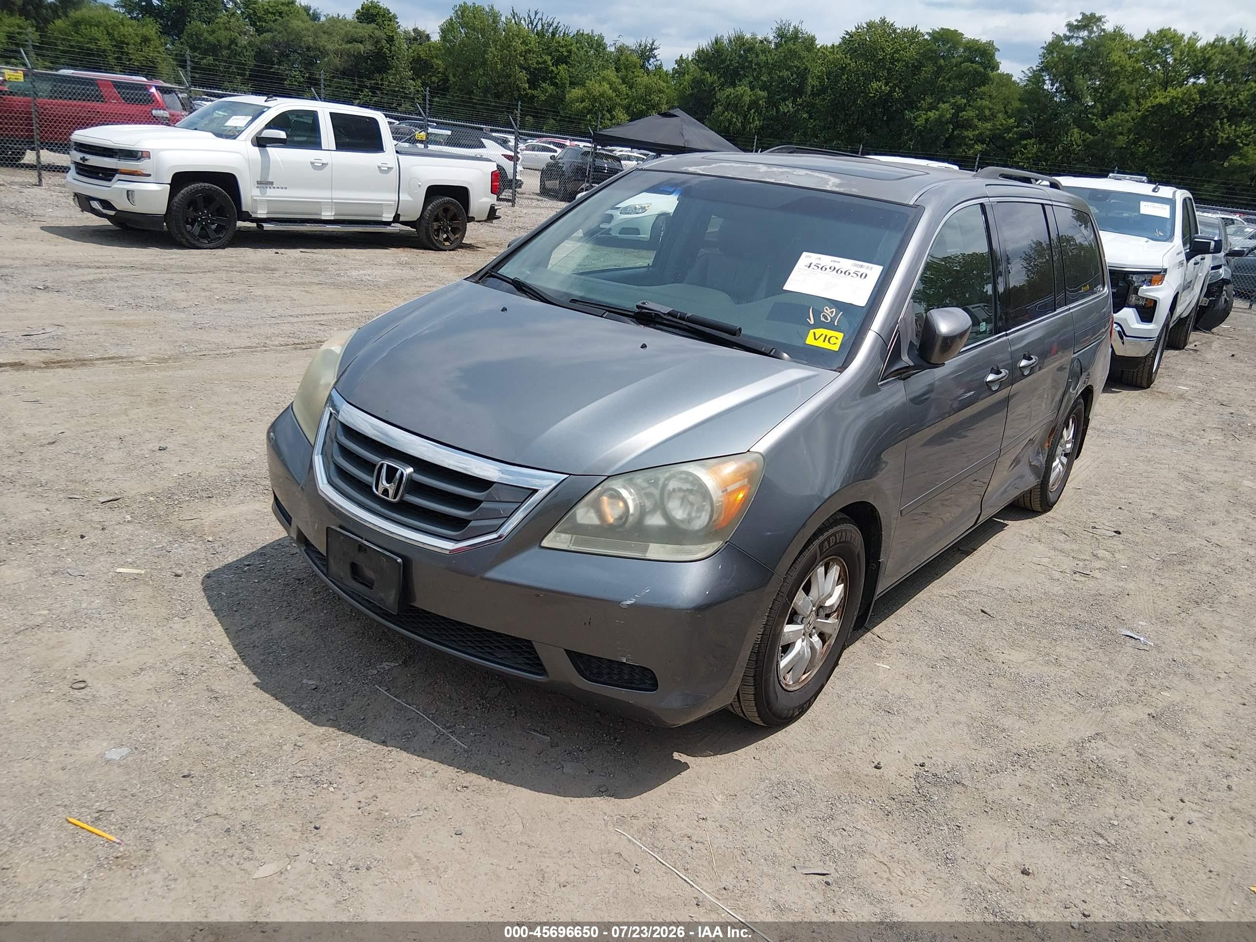 2009 Honda Odyssey Ex-l Gray vin: 5FNRL38749B412793