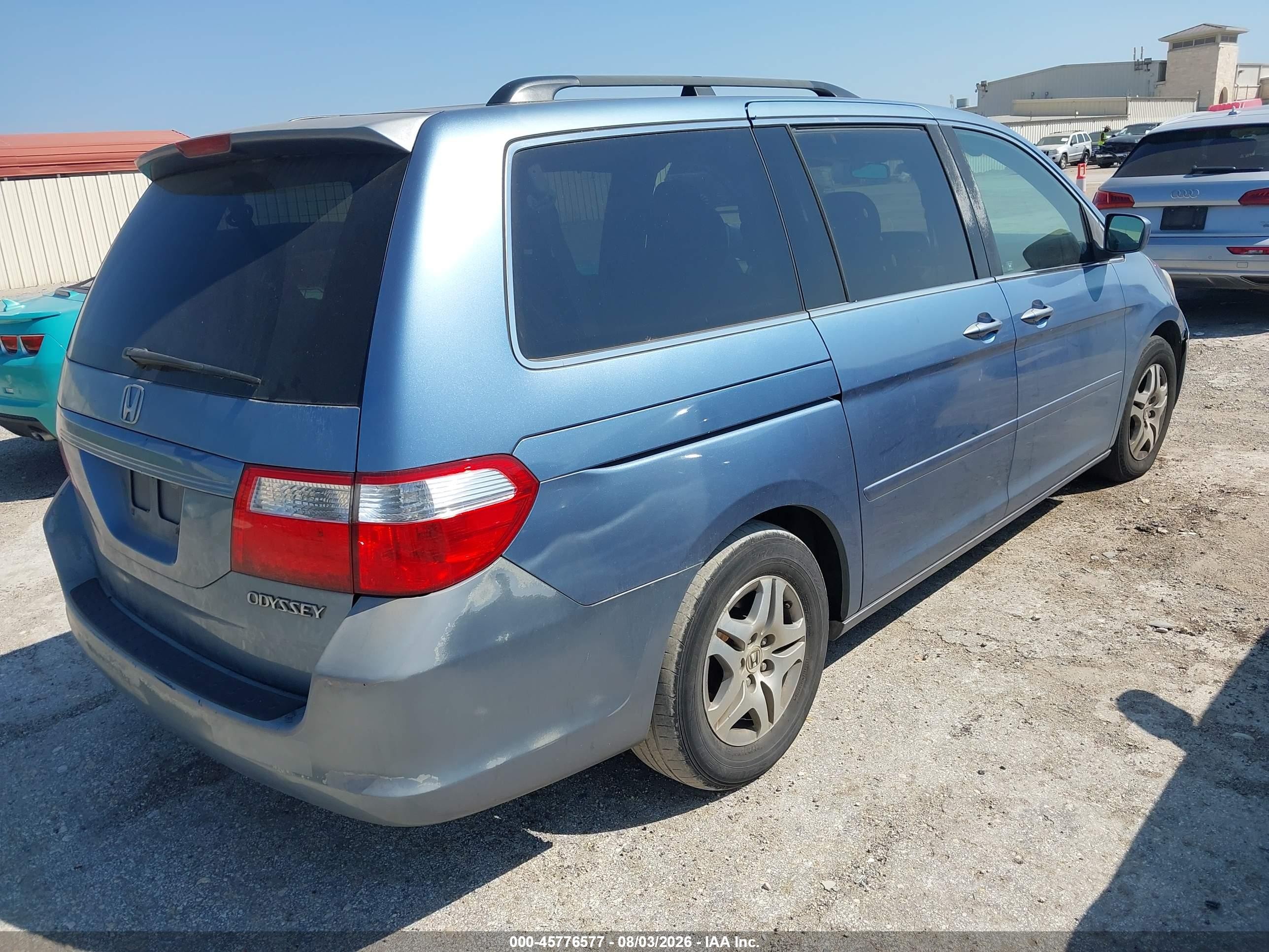 2005 Honda Odyssey Exl Синий vin: 5FNRL38755B067218