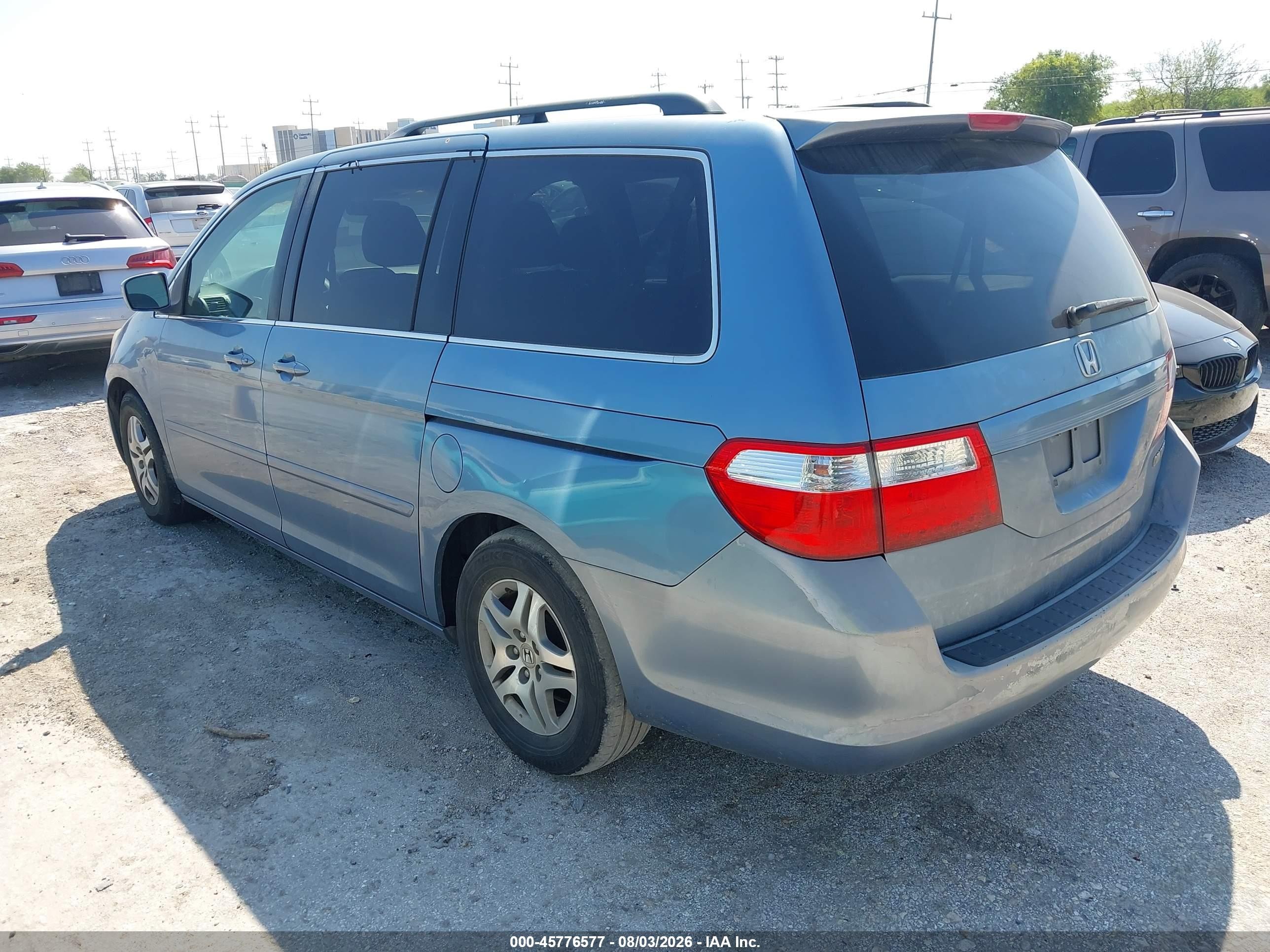 2005 Honda Odyssey Exl Синий vin: 5FNRL38755B067218