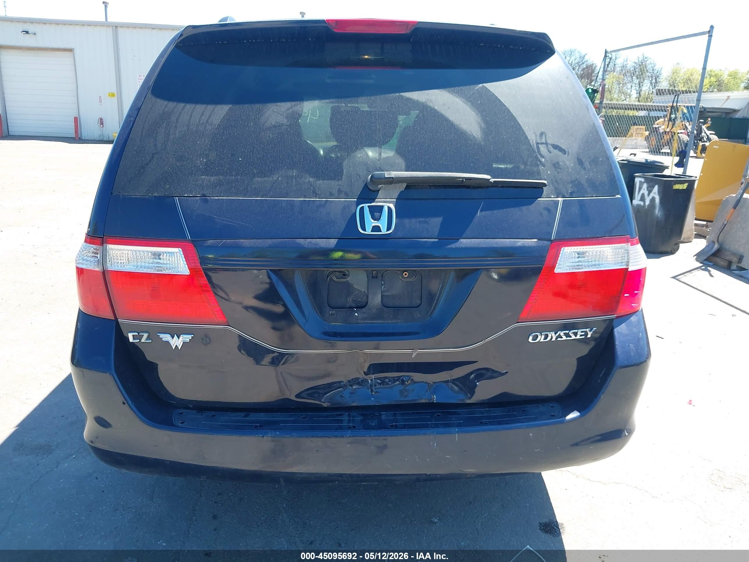 2005 Honda Odyssey Ex-l Blue vin: 5FNRL38755B095925