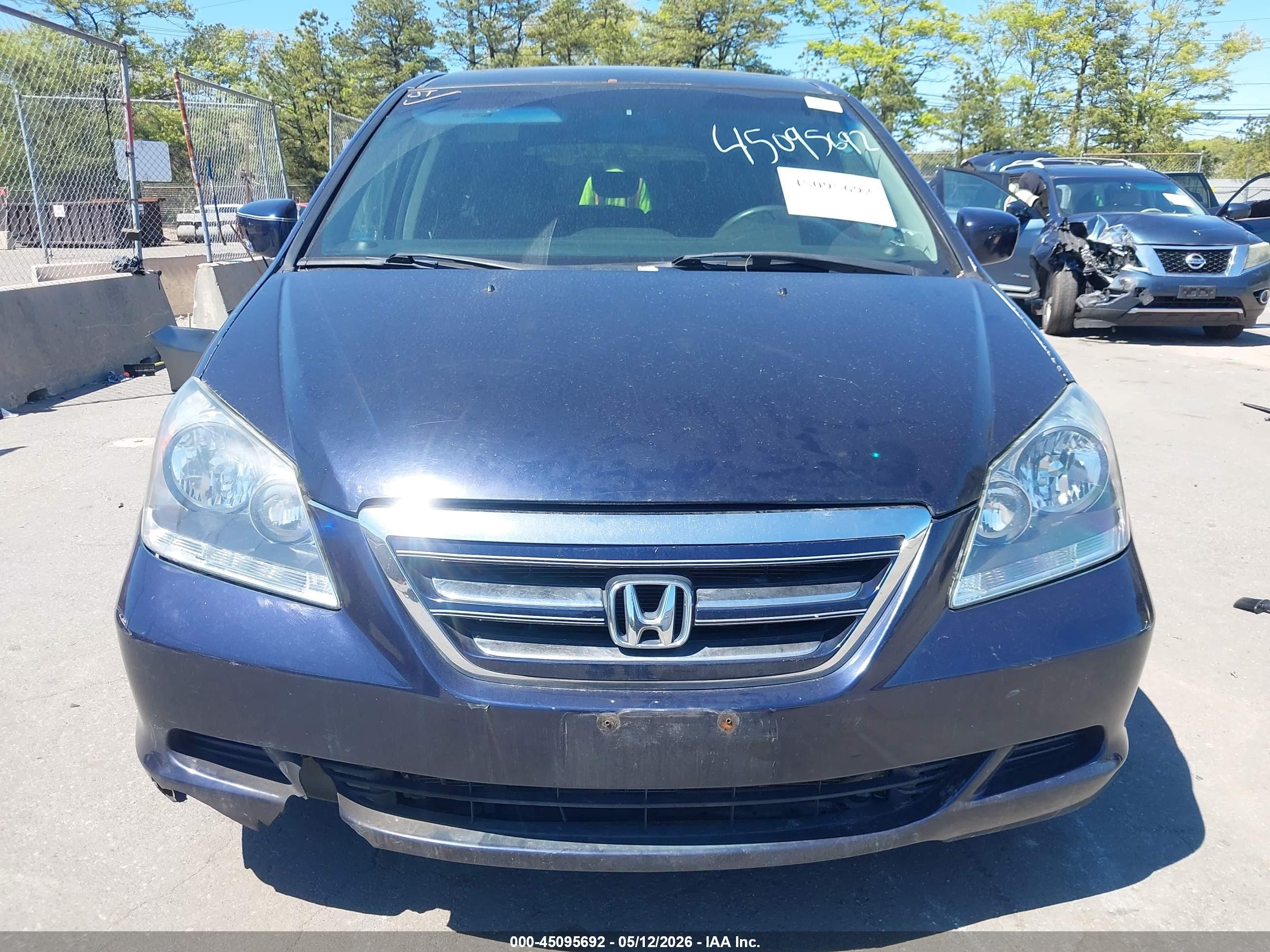 2005 Honda Odyssey Ex-l Blue vin: 5FNRL38755B095925