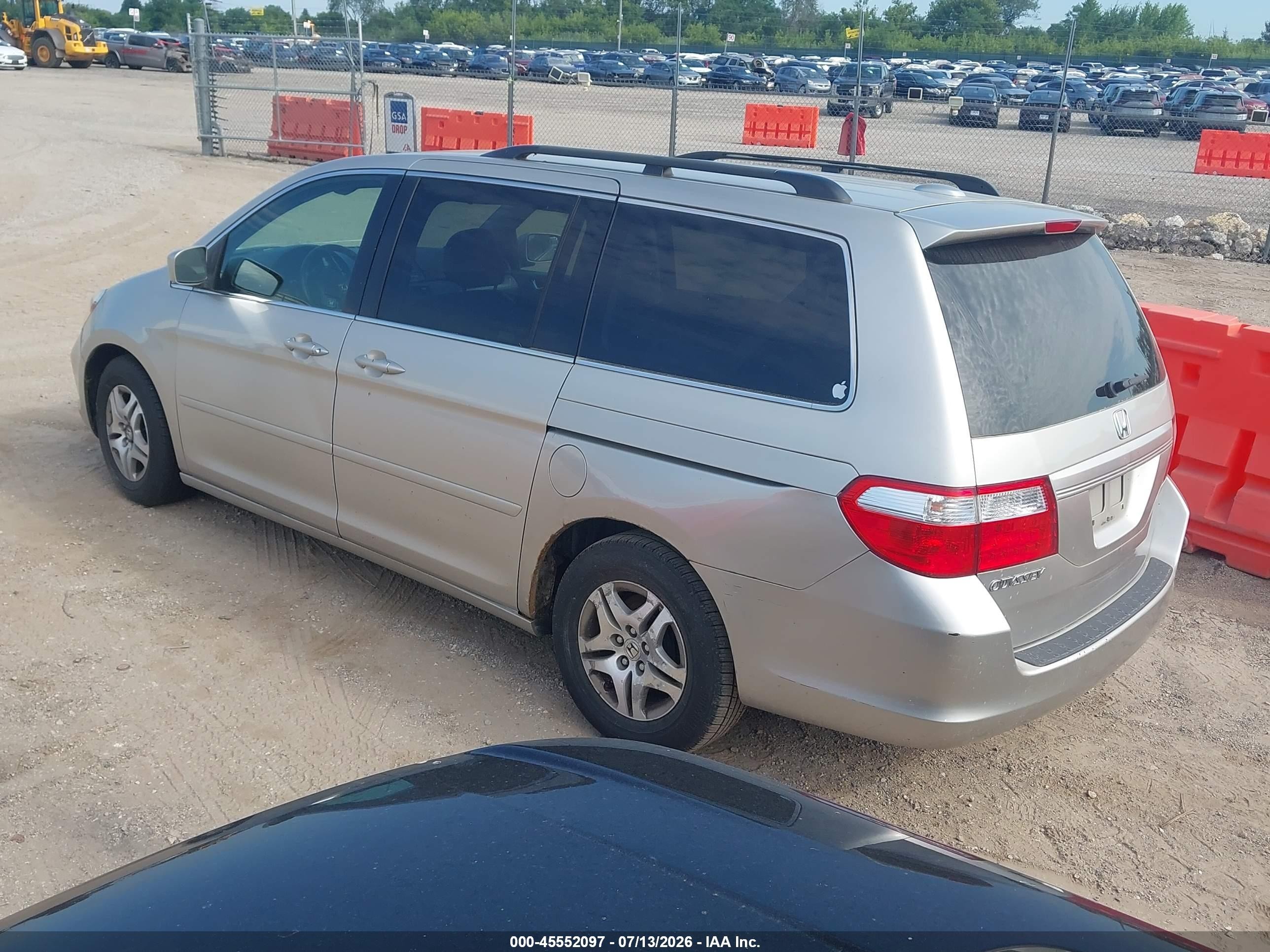 2006 Honda Odyssey Ex-l Silver vin: 5FNRL38756B026444