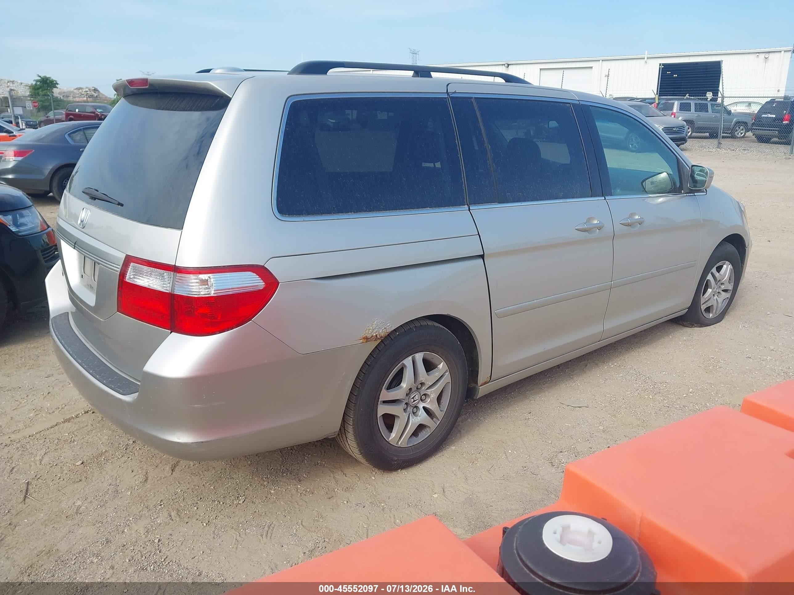 2006 Honda Odyssey Ex-l Silver vin: 5FNRL38756B026444