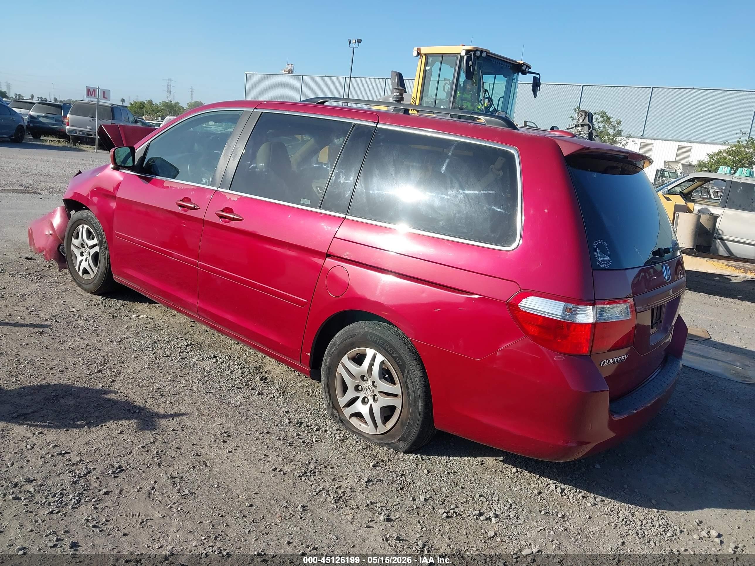2006 Honda Odyssey Ex-l Red vin: 5FNRL38756B056849