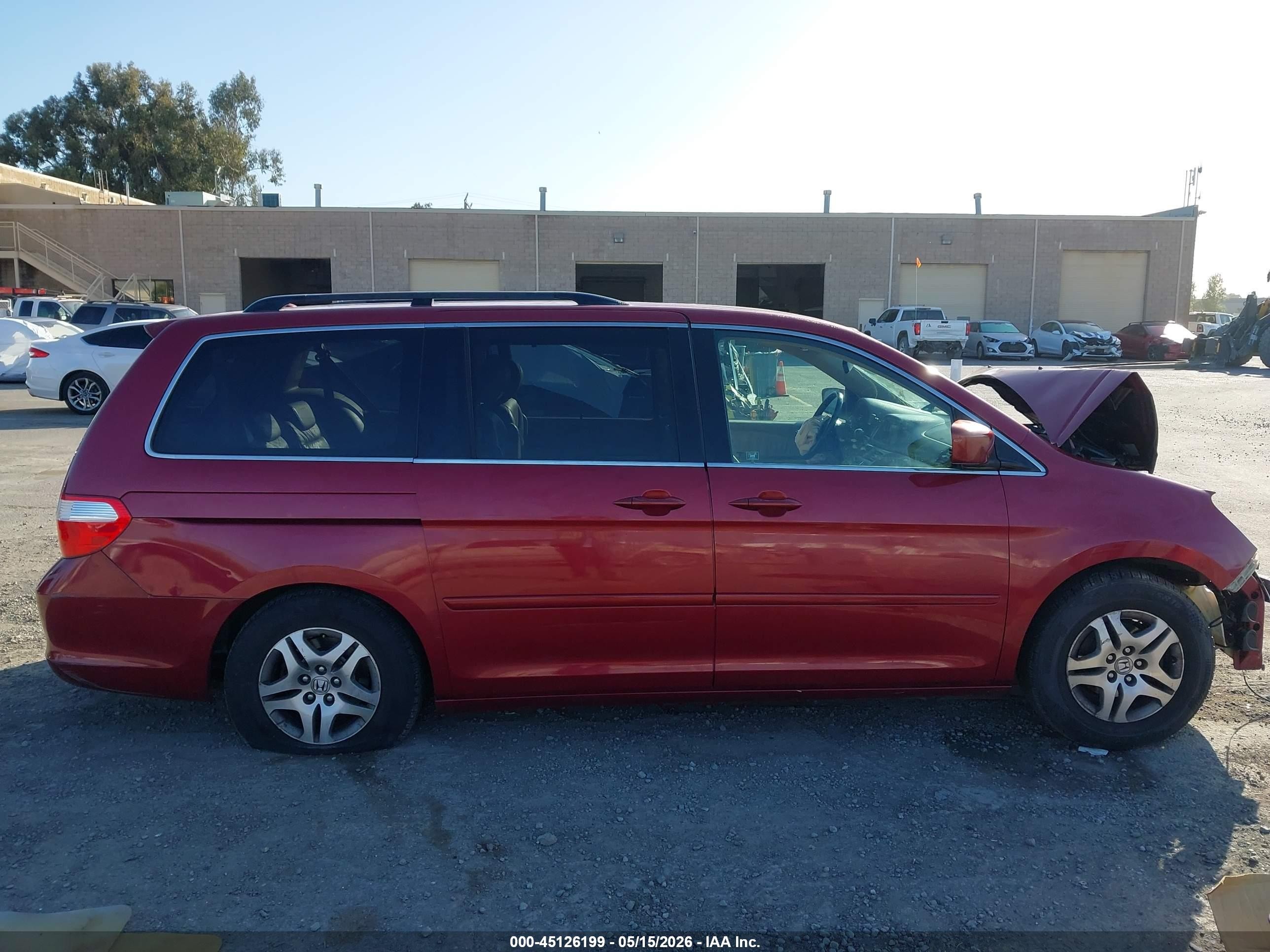 2006 Honda Odyssey Ex-l Red vin: 5FNRL38756B056849