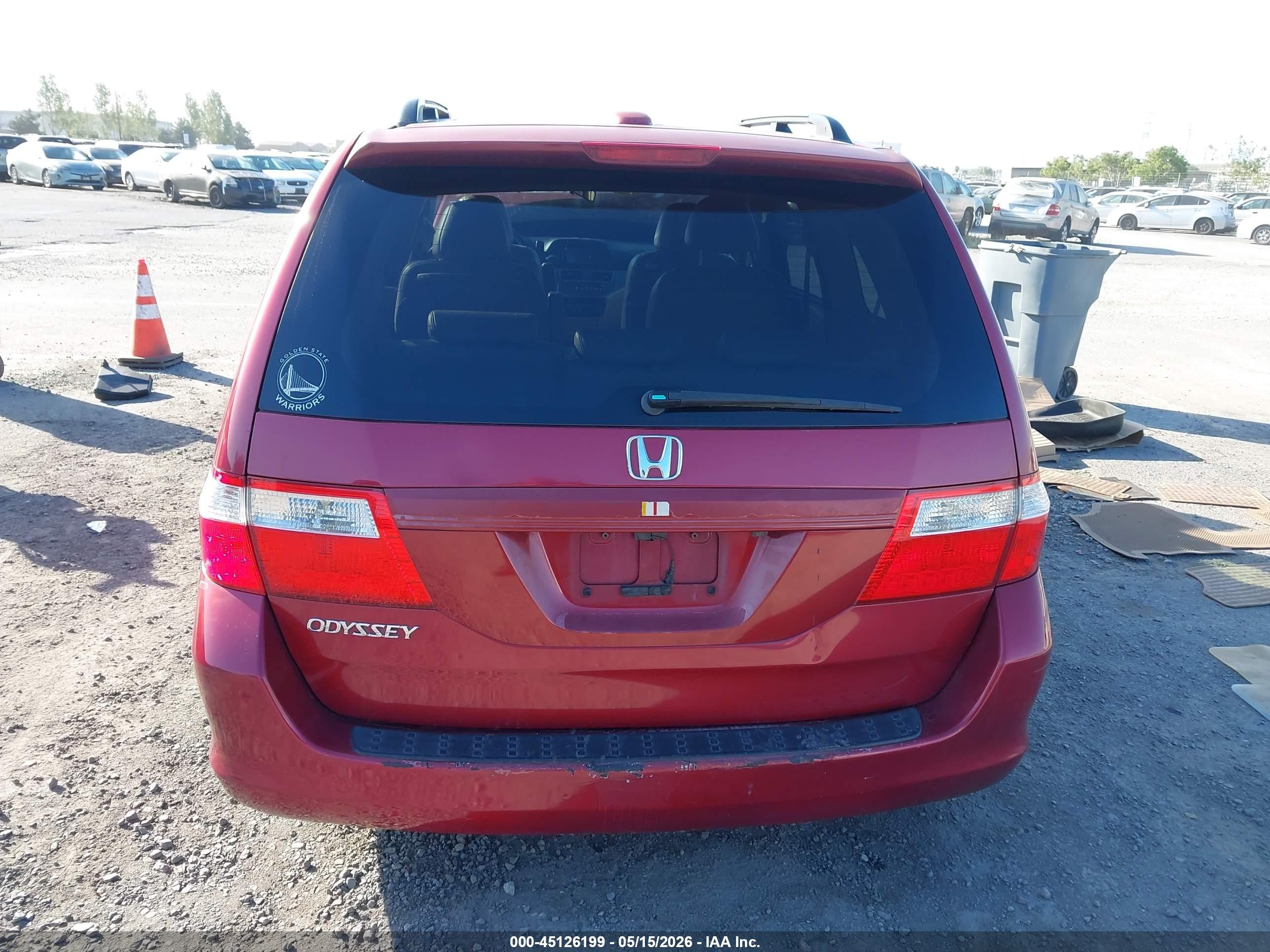 2006 Honda Odyssey Ex-l Red vin: 5FNRL38756B056849