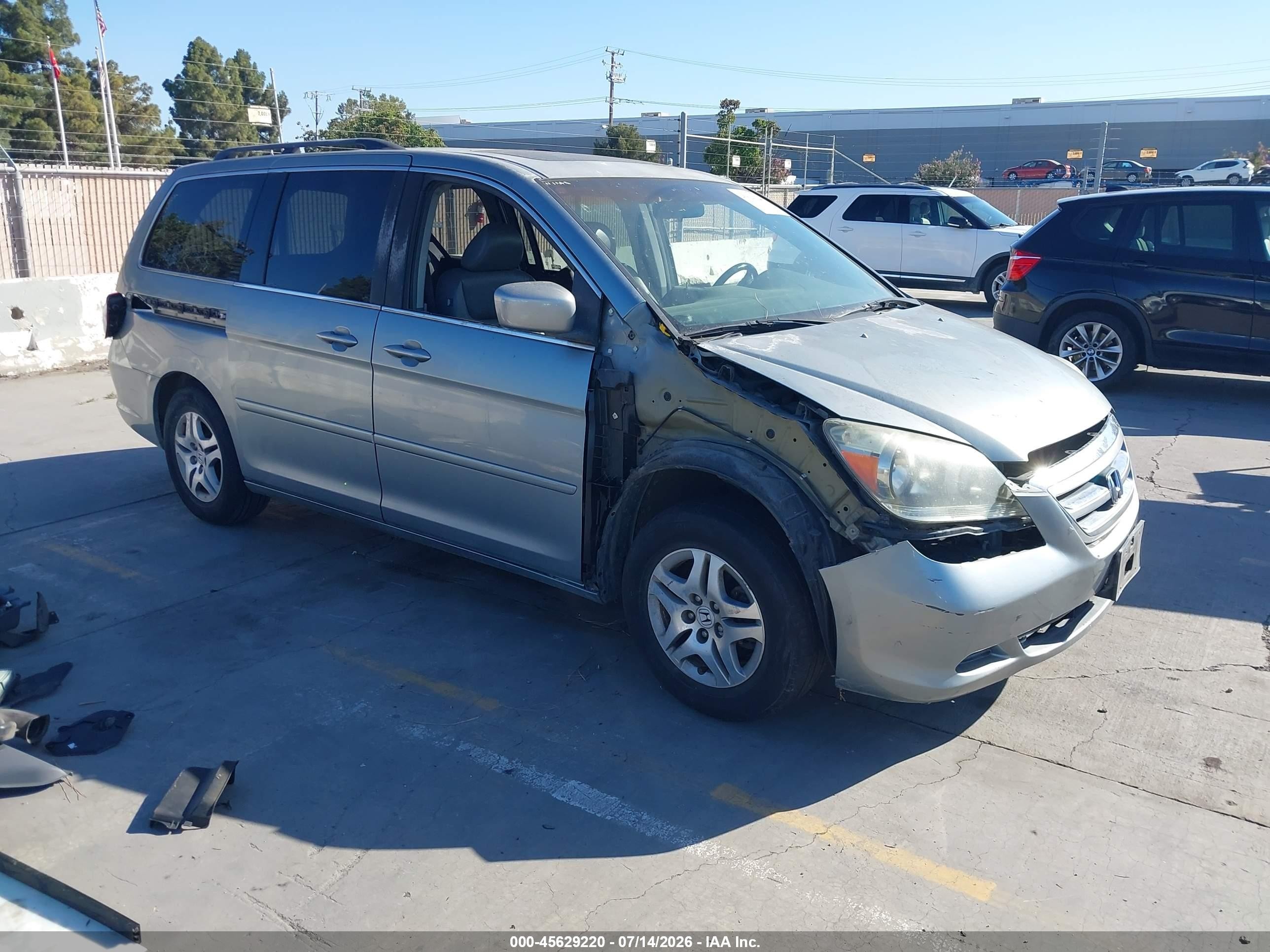 2006 Honda Odyssey Ex-l Light Blue vin: 5FNRL38756B129346