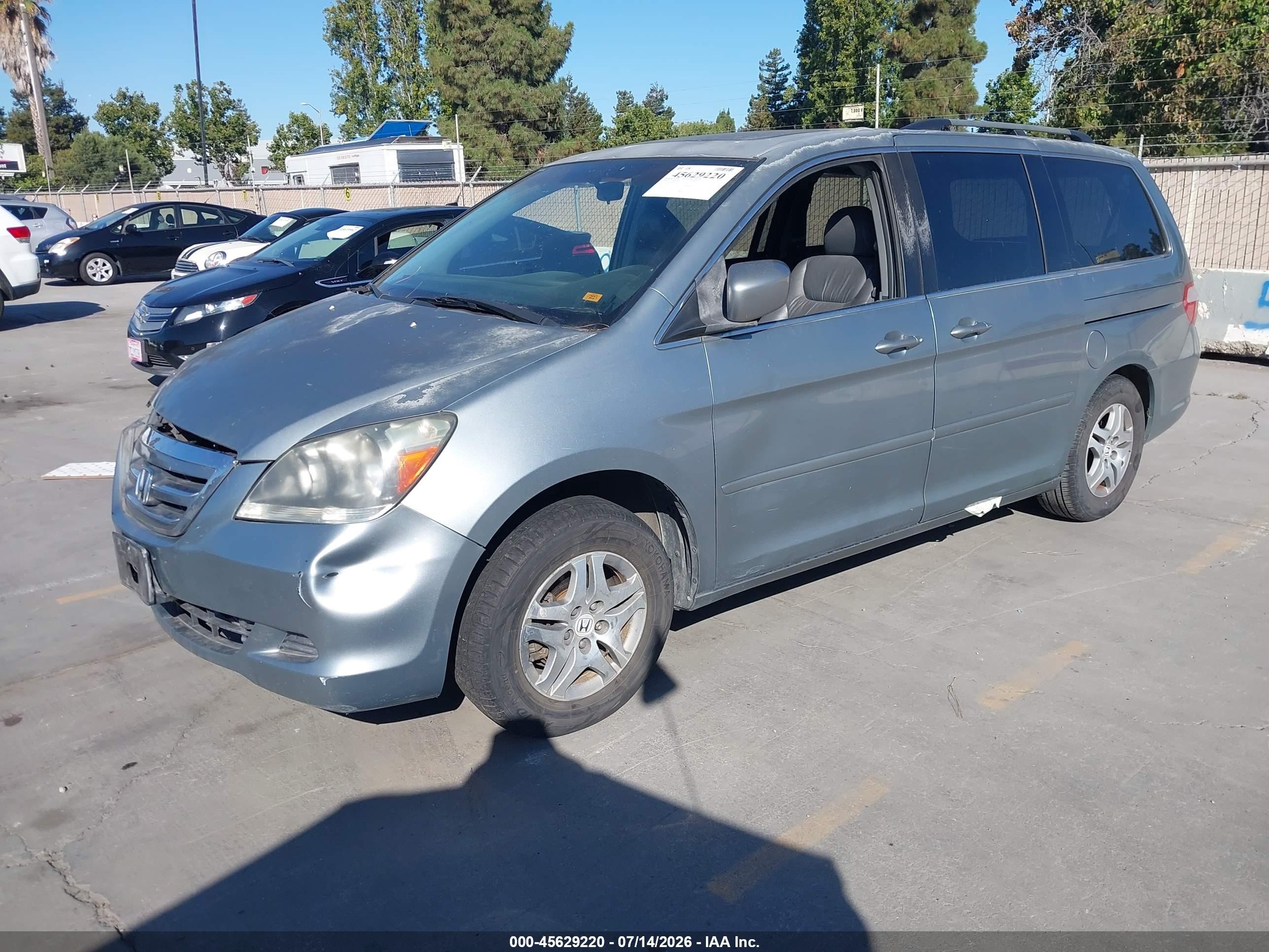 2006 Honda Odyssey Ex-l Light Blue vin: 5FNRL38756B129346
