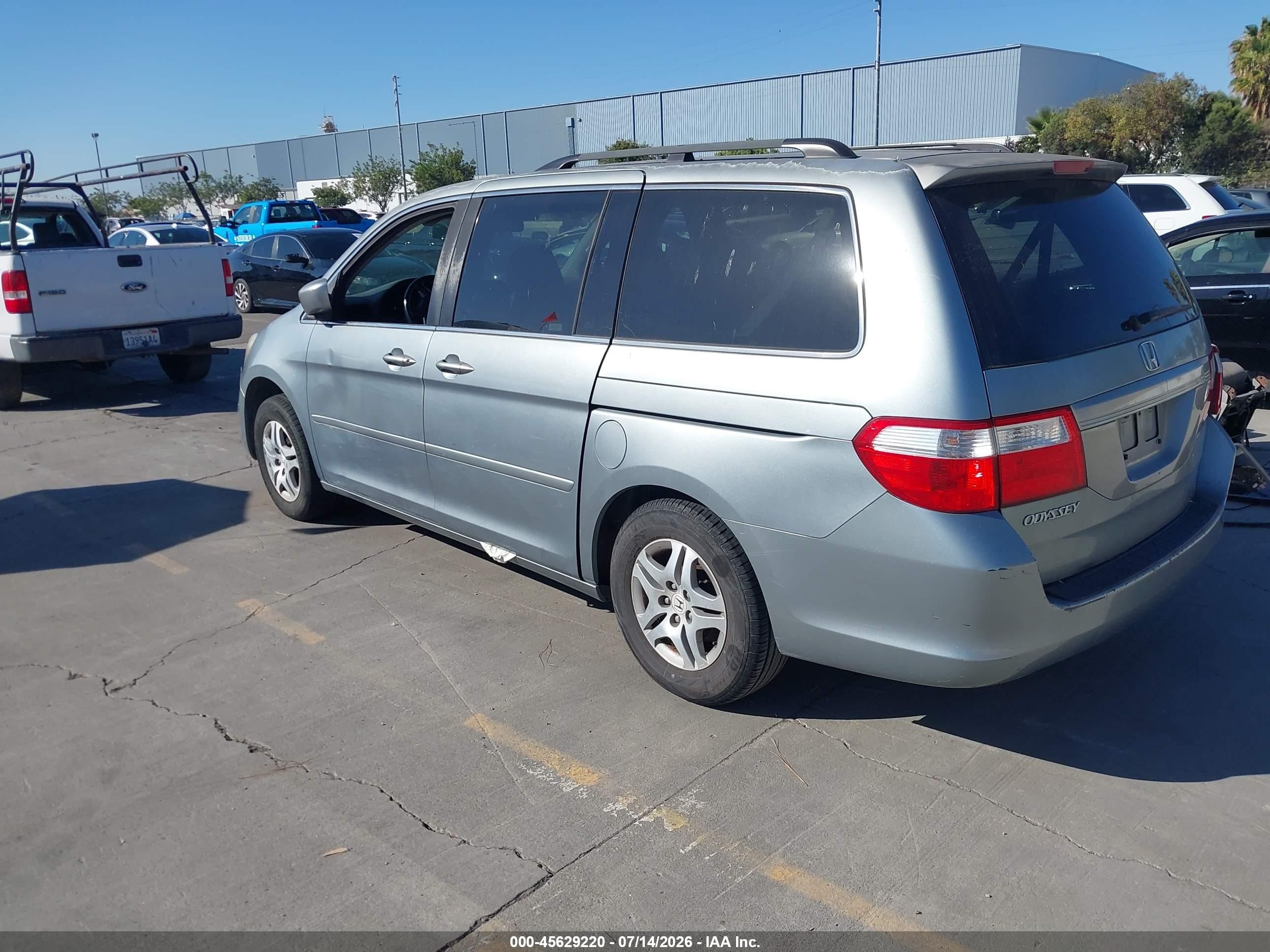 2006 Honda Odyssey Ex-l Light Blue vin: 5FNRL38756B129346