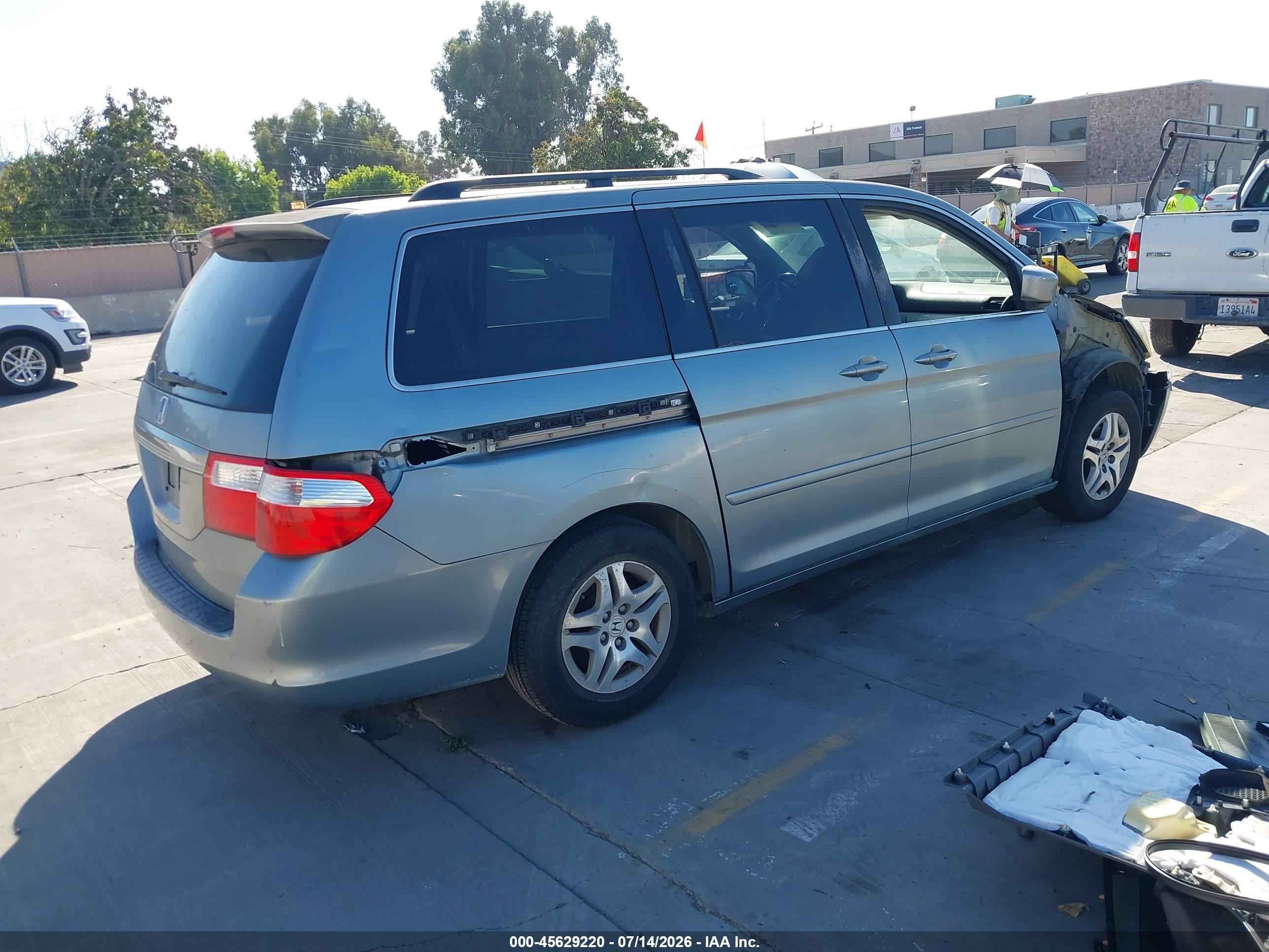 2006 Honda Odyssey Ex-l Light Blue vin: 5FNRL38756B129346