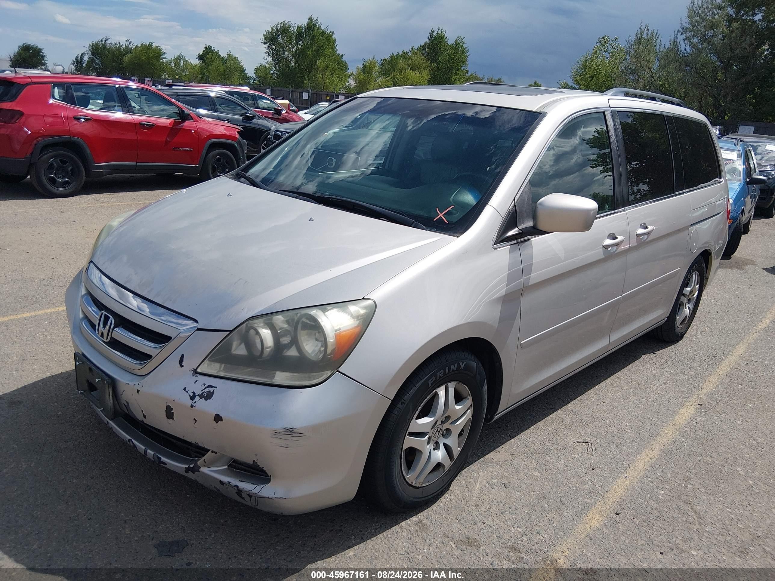 2006 Honda Odyssey Ex-l Серебряный vin: 5FNRL38756B439609
