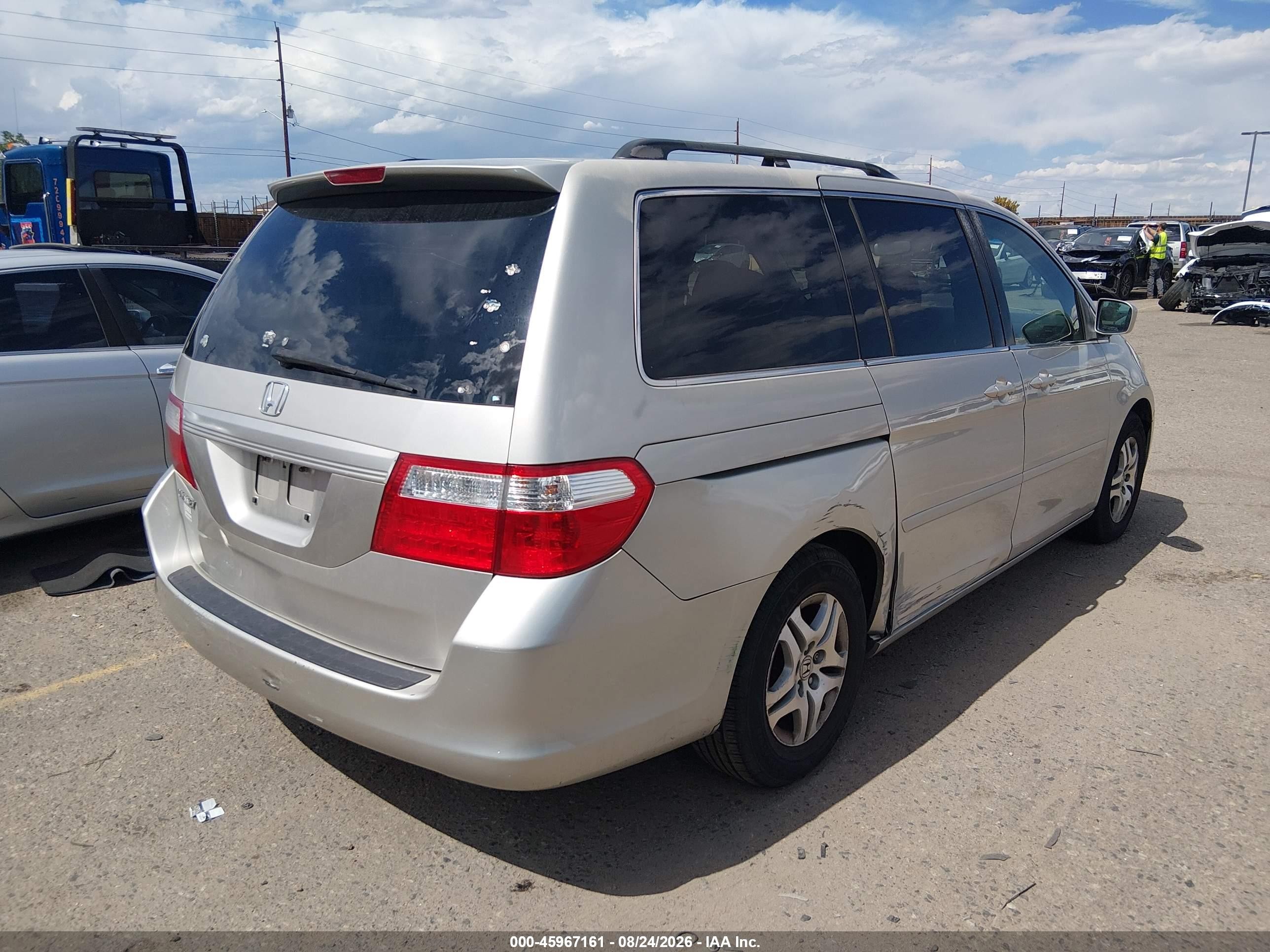 2006 Honda Odyssey Ex-l Серебряный vin: 5FNRL38756B439609