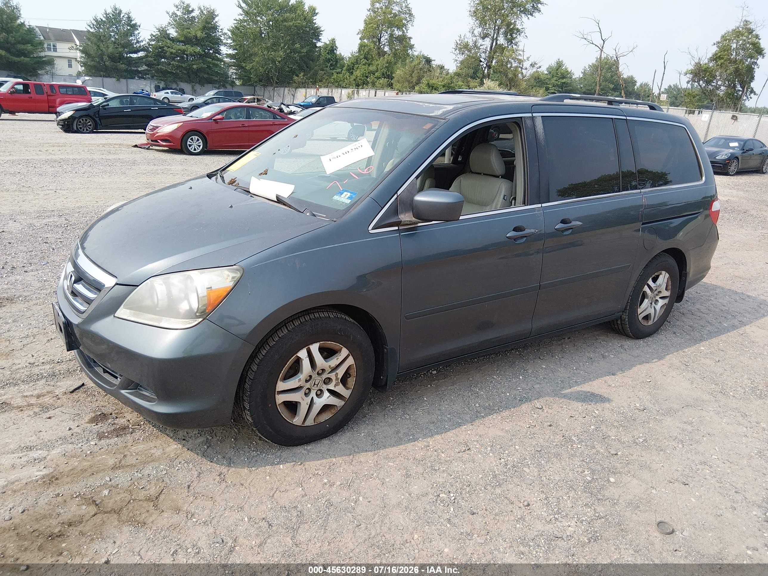 2006 Honda Odyssey Ex-l Green vin: 5FNRL38756B460217