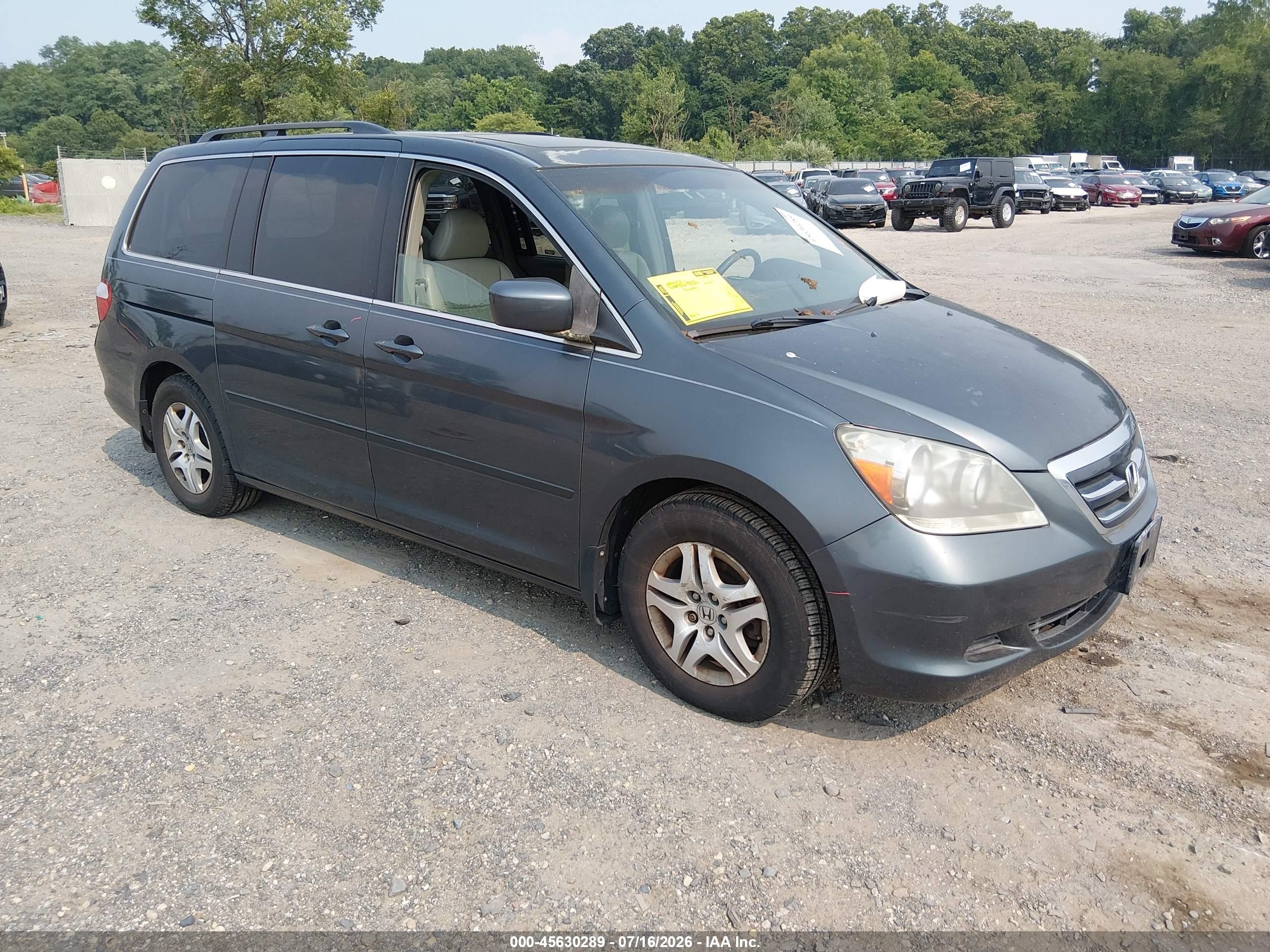 2006 Honda Odyssey Ex-l Зеленый vin: 5FNRL38756B460217
