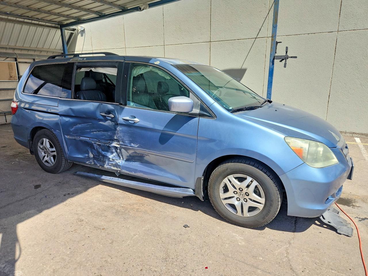 2007 Honda Odyssey Exl Blue vin: 5FNRL38757B042225