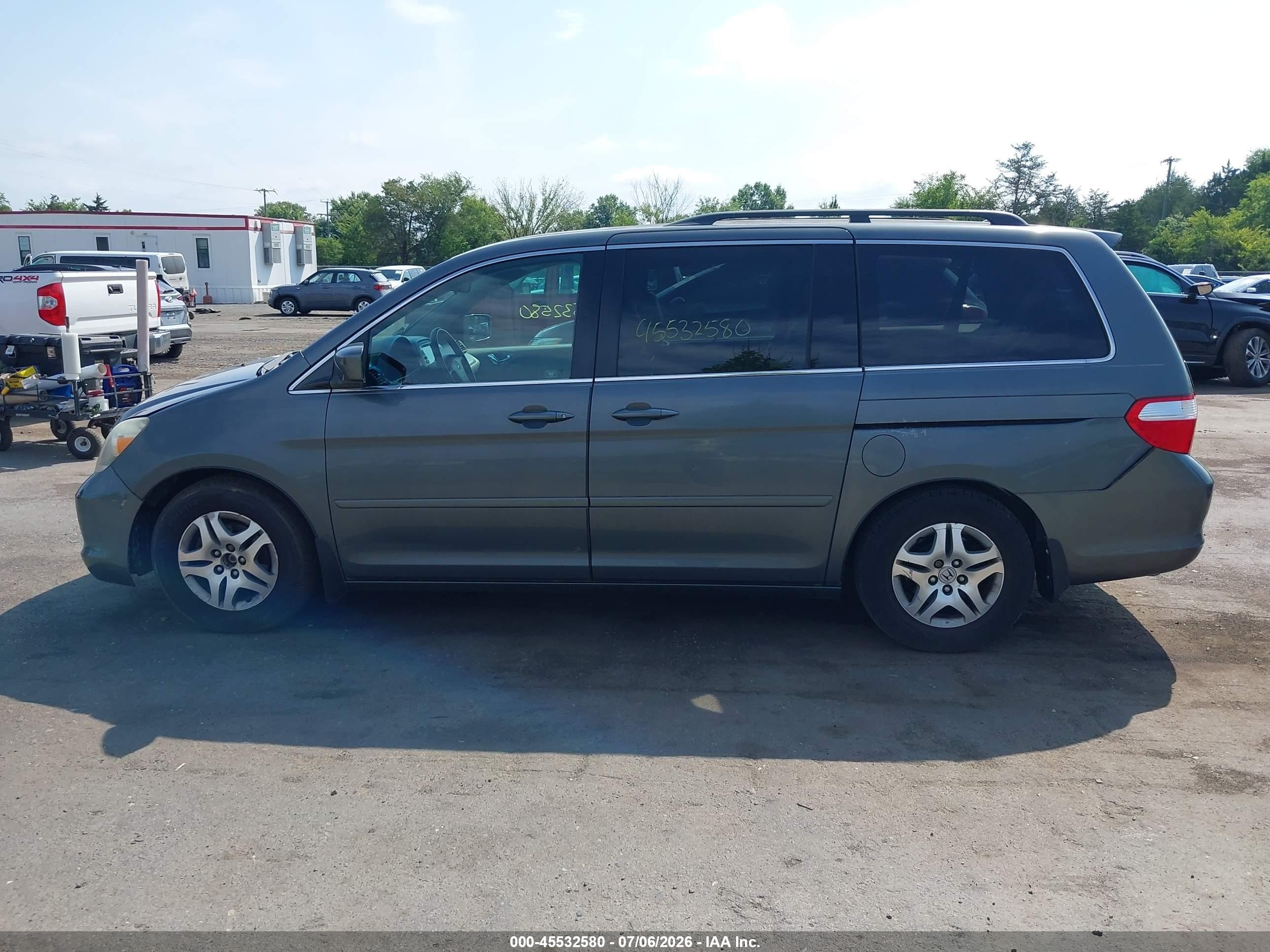 2007 Honda Odyssey Ex-l Gray vin: 5FNRL38757B058019