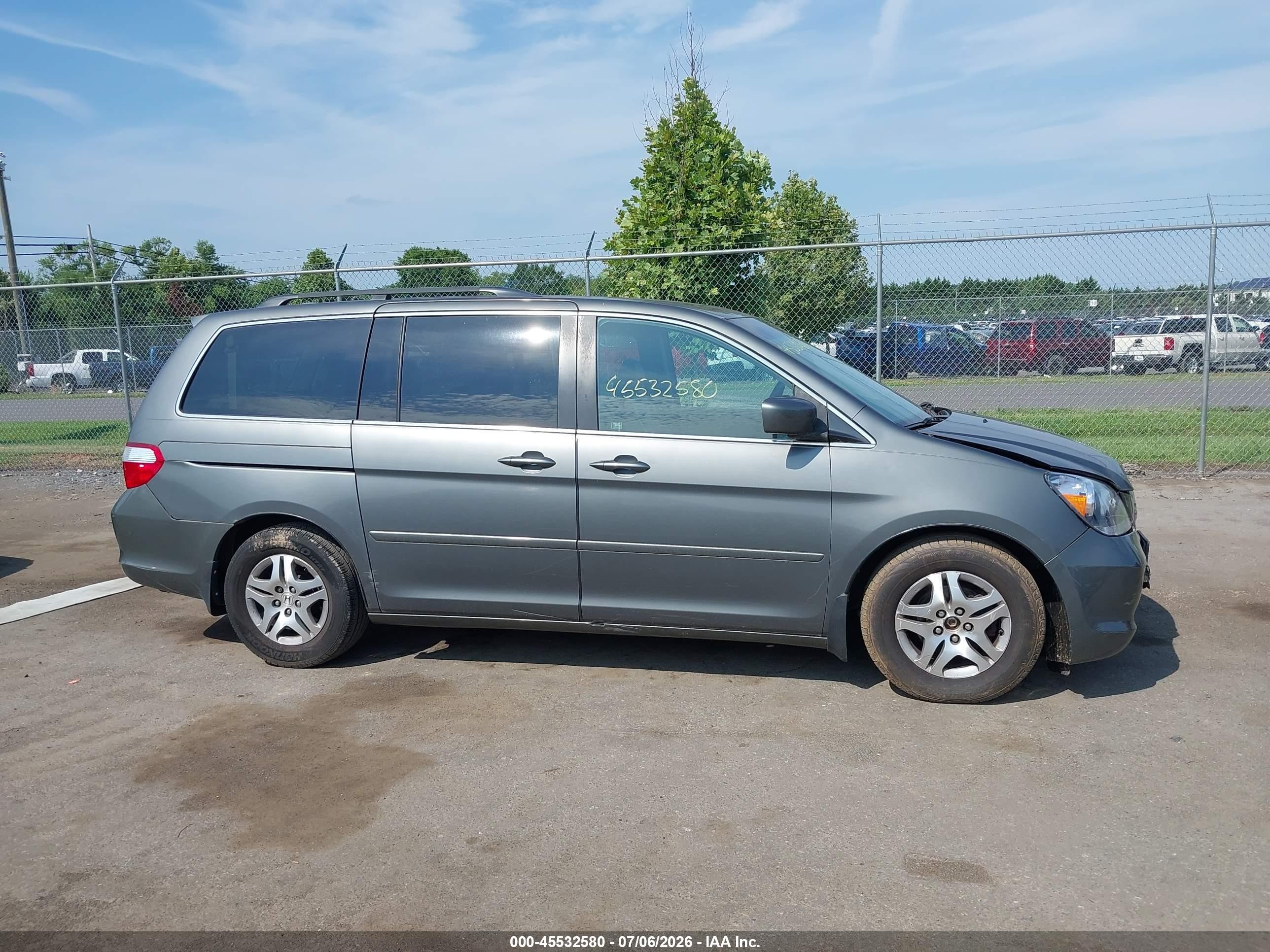 2007 Honda Odyssey Ex-l Gray vin: 5FNRL38757B058019