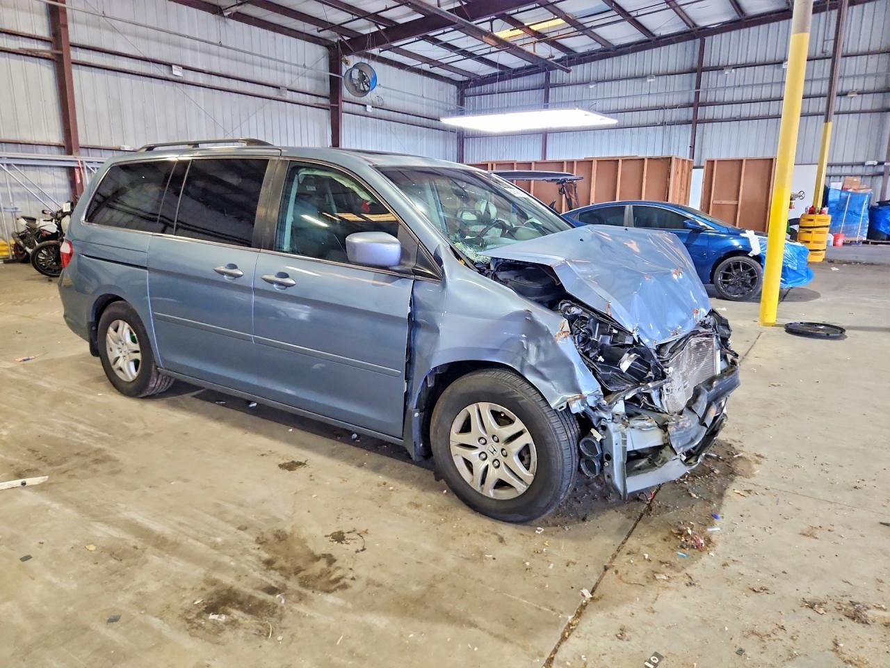 2007 Honda Odyssey Exl Blue vin: 5FNRL38757B099234