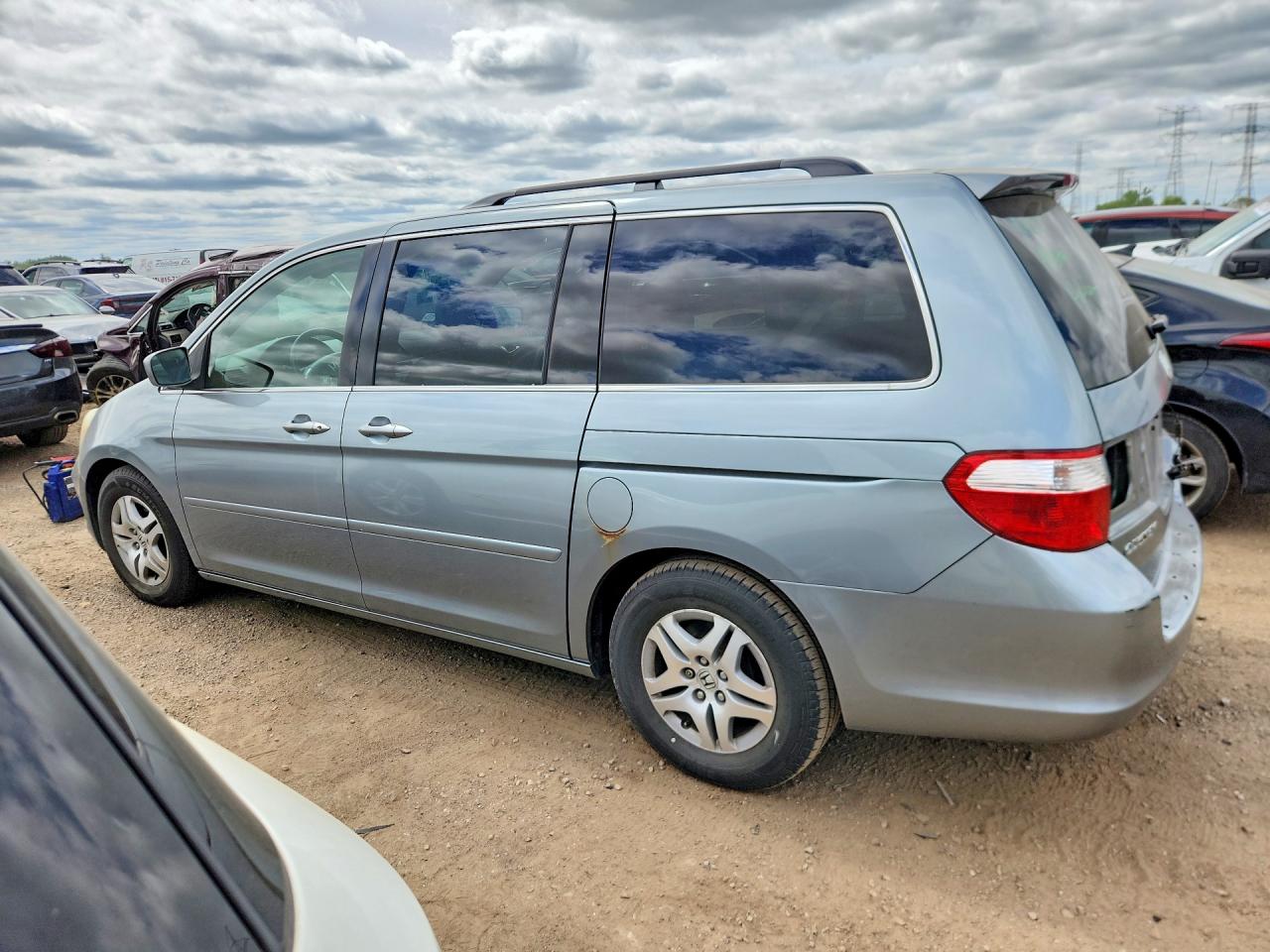 2007 Honda Odyssey Exl Silver vin: 5FNRL38757B103749