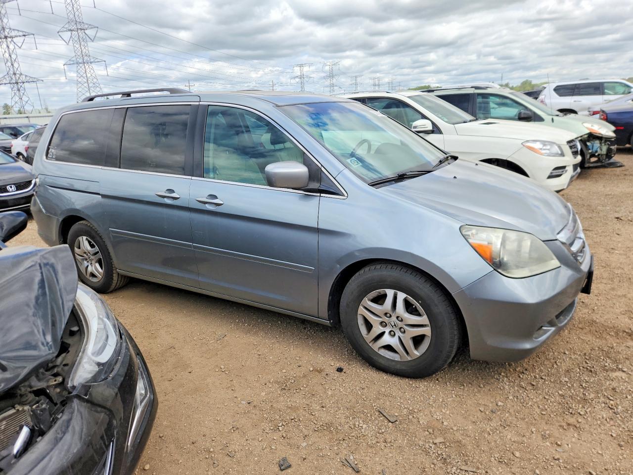 2007 Honda Odyssey Exl Silver vin: 5FNRL38757B103749