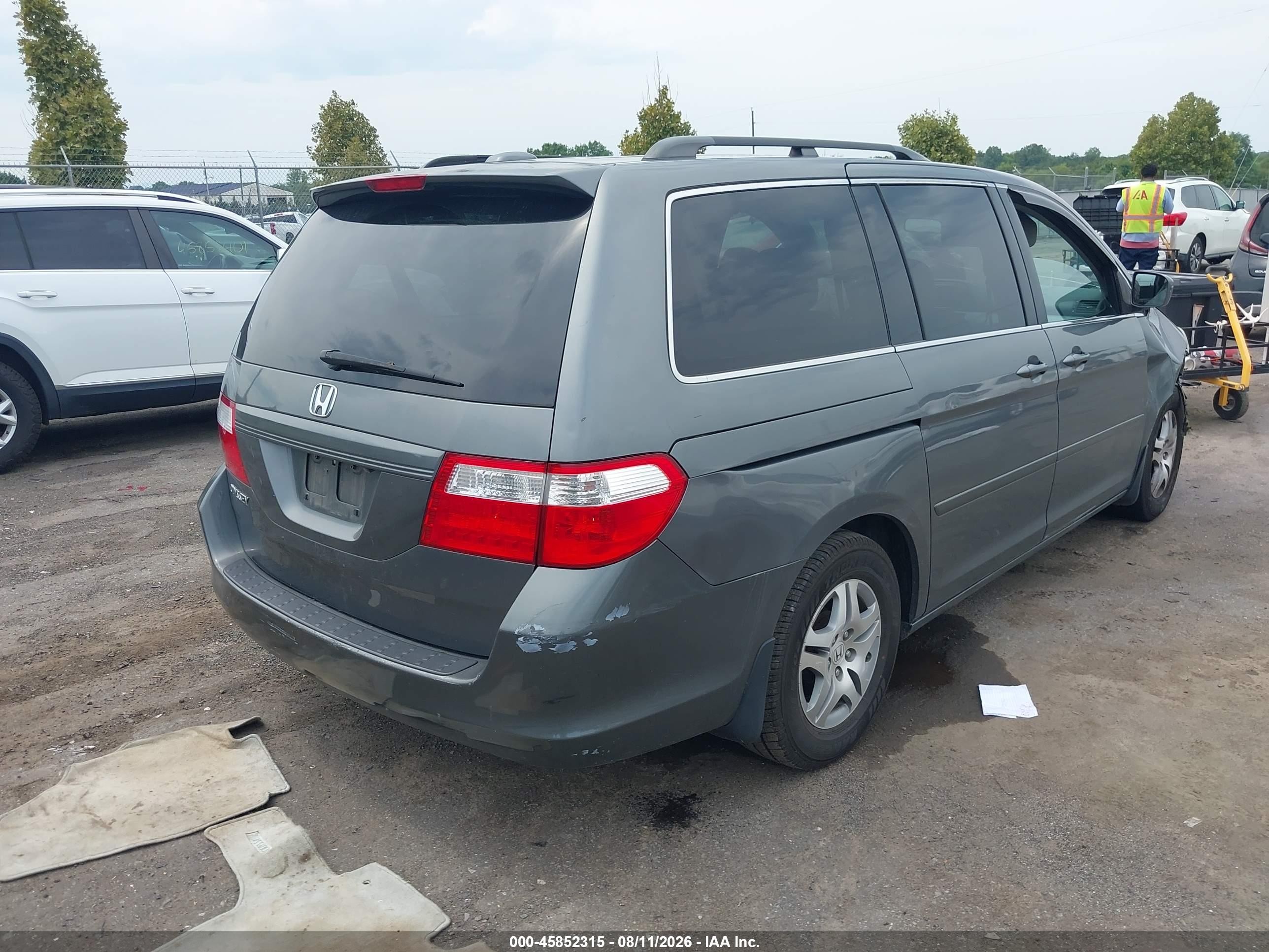 2007 Honda Odyssey Ex-l Gray vin: 5FNRL38757B402805
