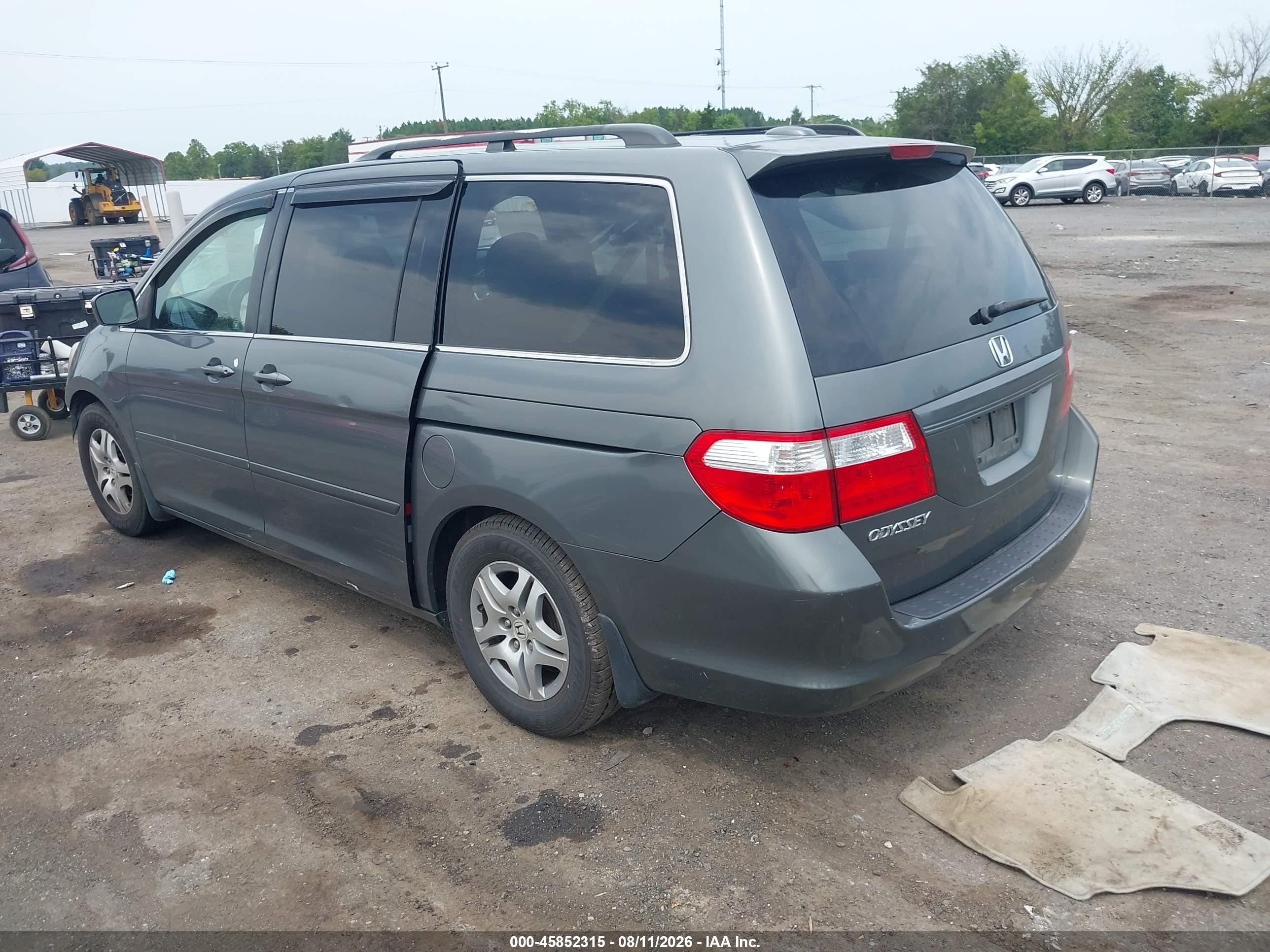 2007 Honda Odyssey Ex-l Gray vin: 5FNRL38757B402805