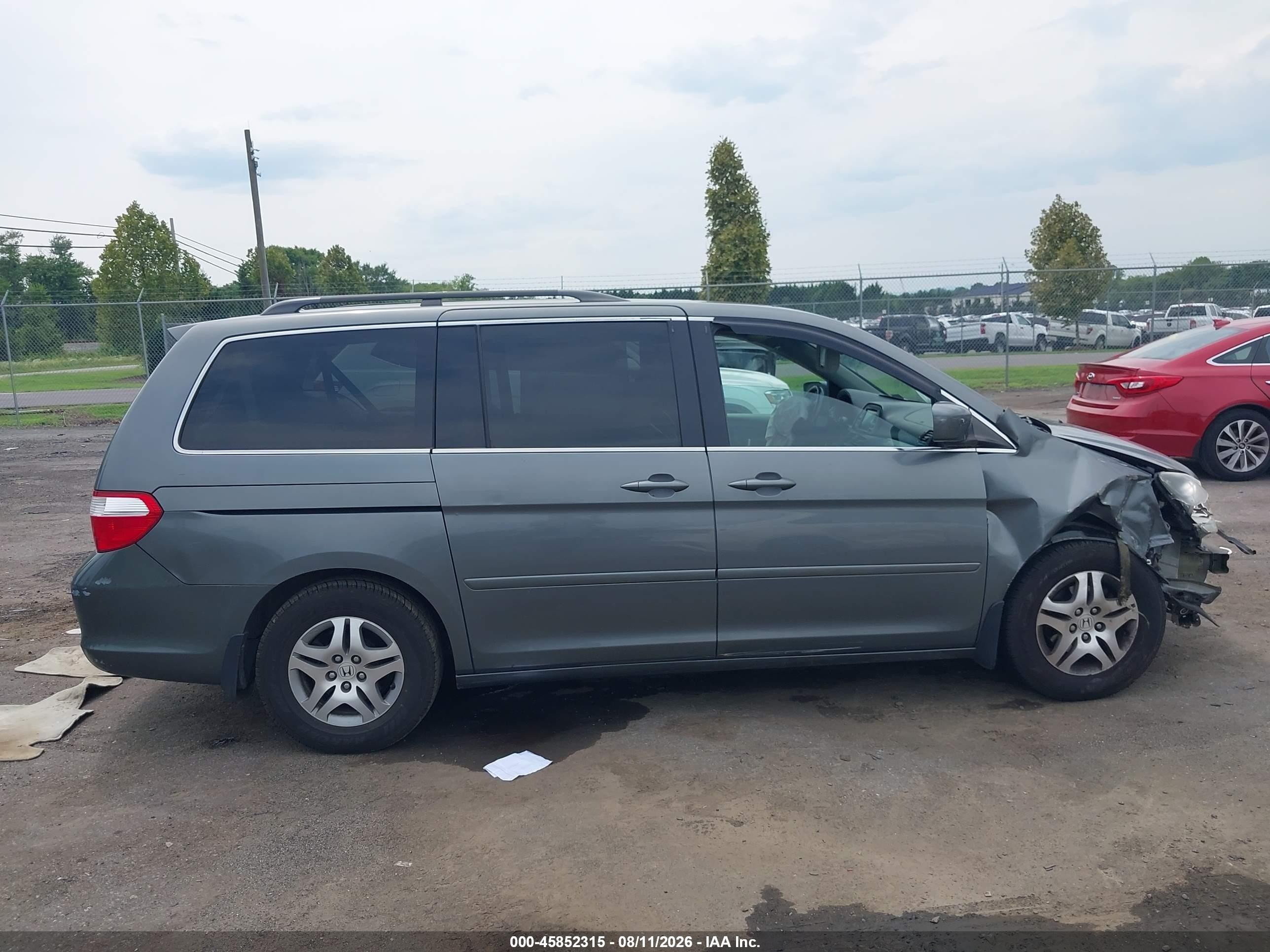 2007 Honda Odyssey Ex-l Gray vin: 5FNRL38757B402805