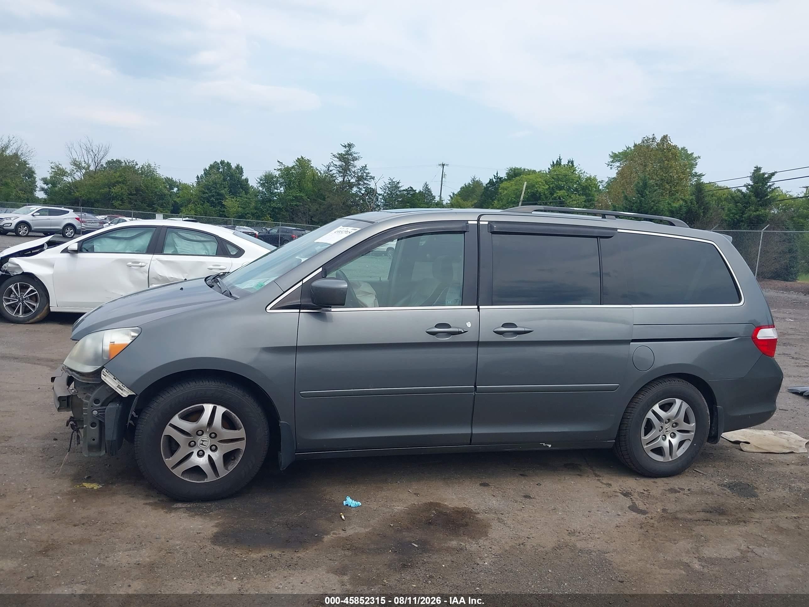 2007 Honda Odyssey Ex-l Gray vin: 5FNRL38757B402805