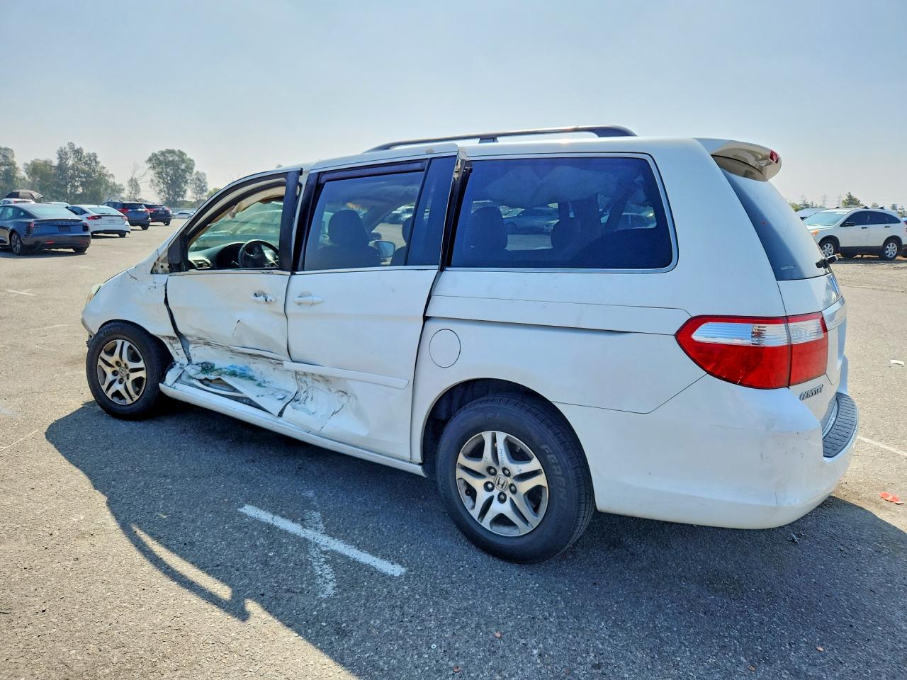 2007 Honda Odyssey Exl White vin: 5FNRL38757B406028