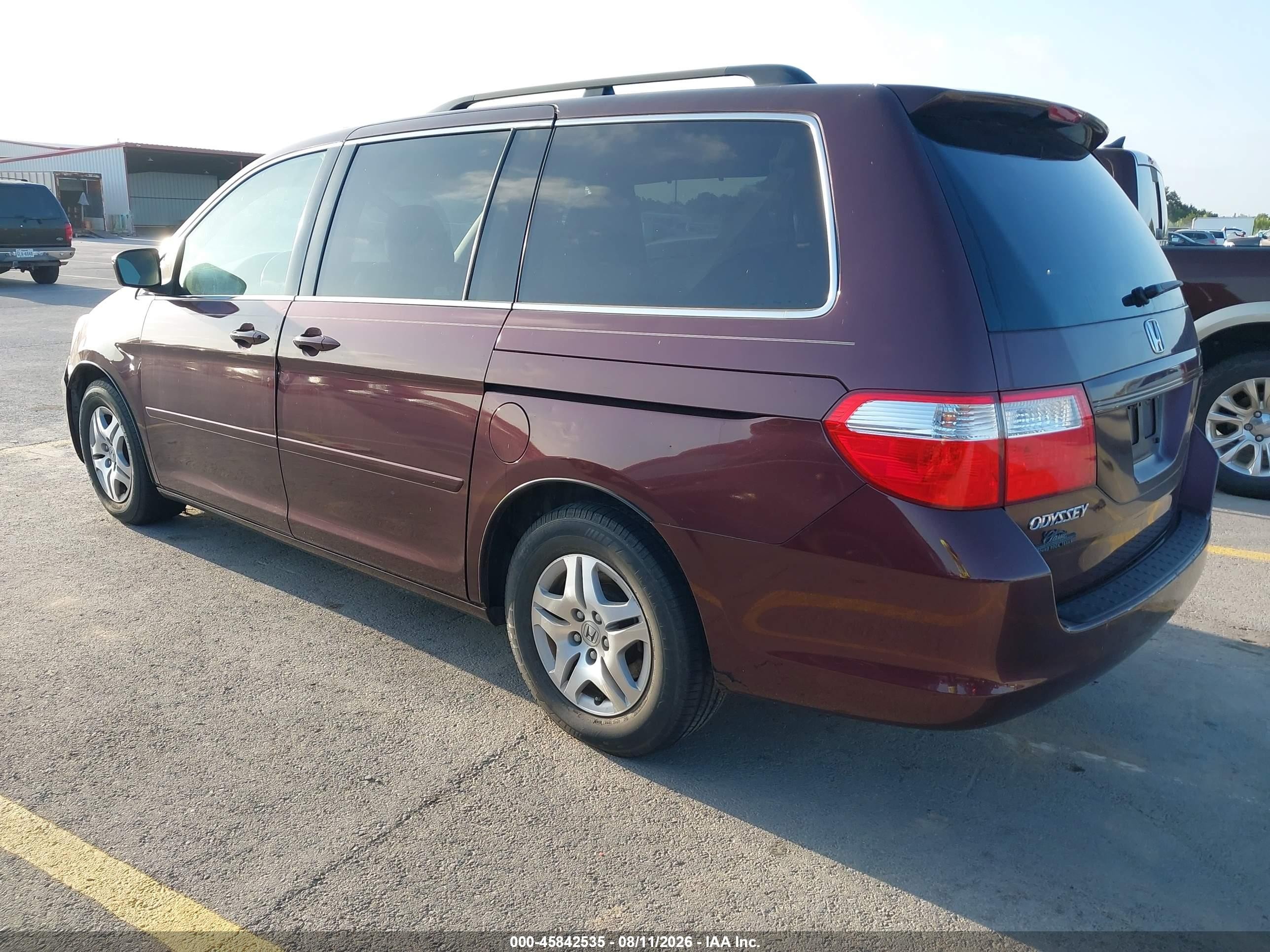 2007 Honda Odyssey Ex-l Burgundy vin: 5FNRL38757B437828