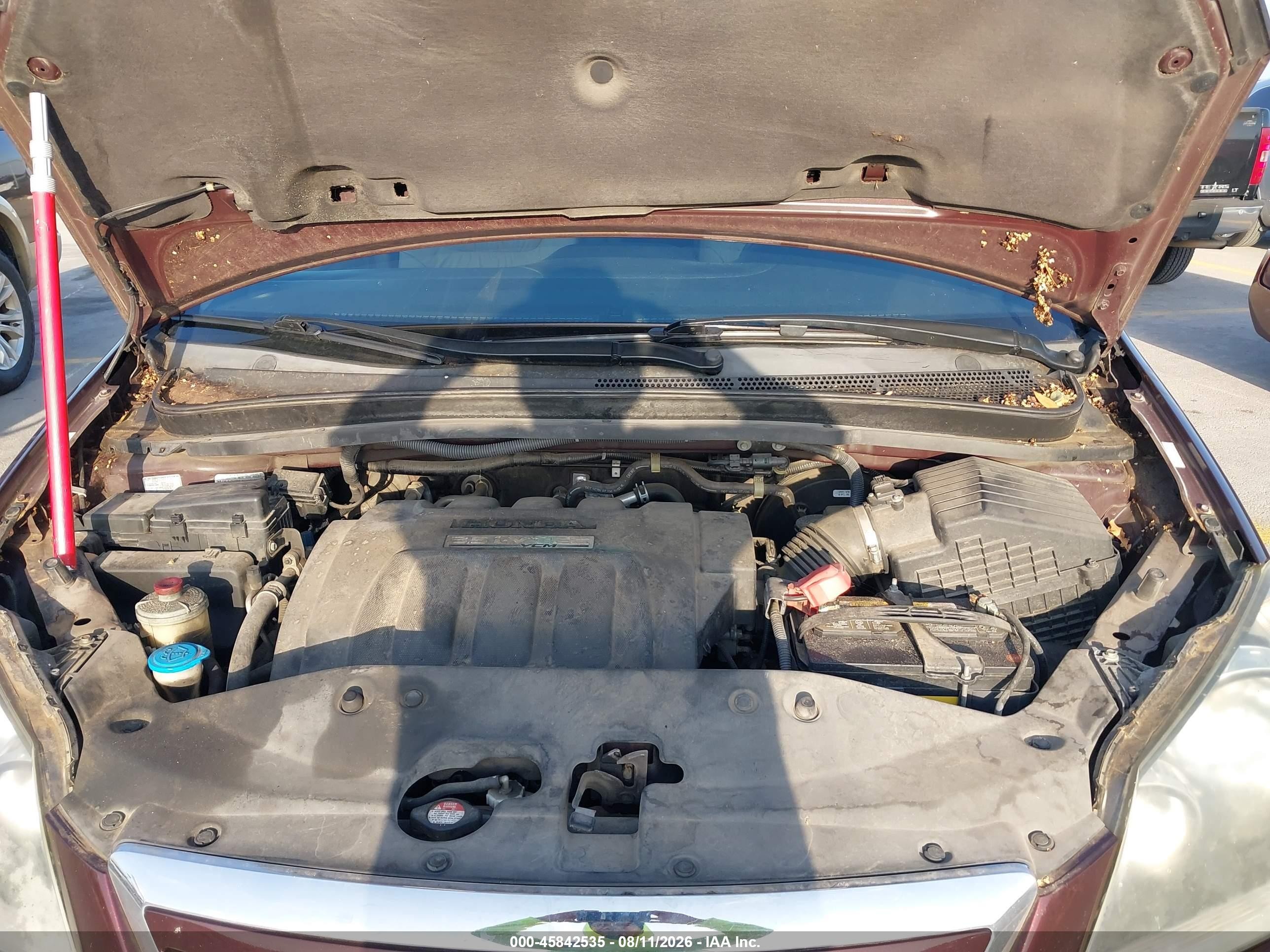 2007 Honda Odyssey Ex-l Burgundy vin: 5FNRL38757B437828