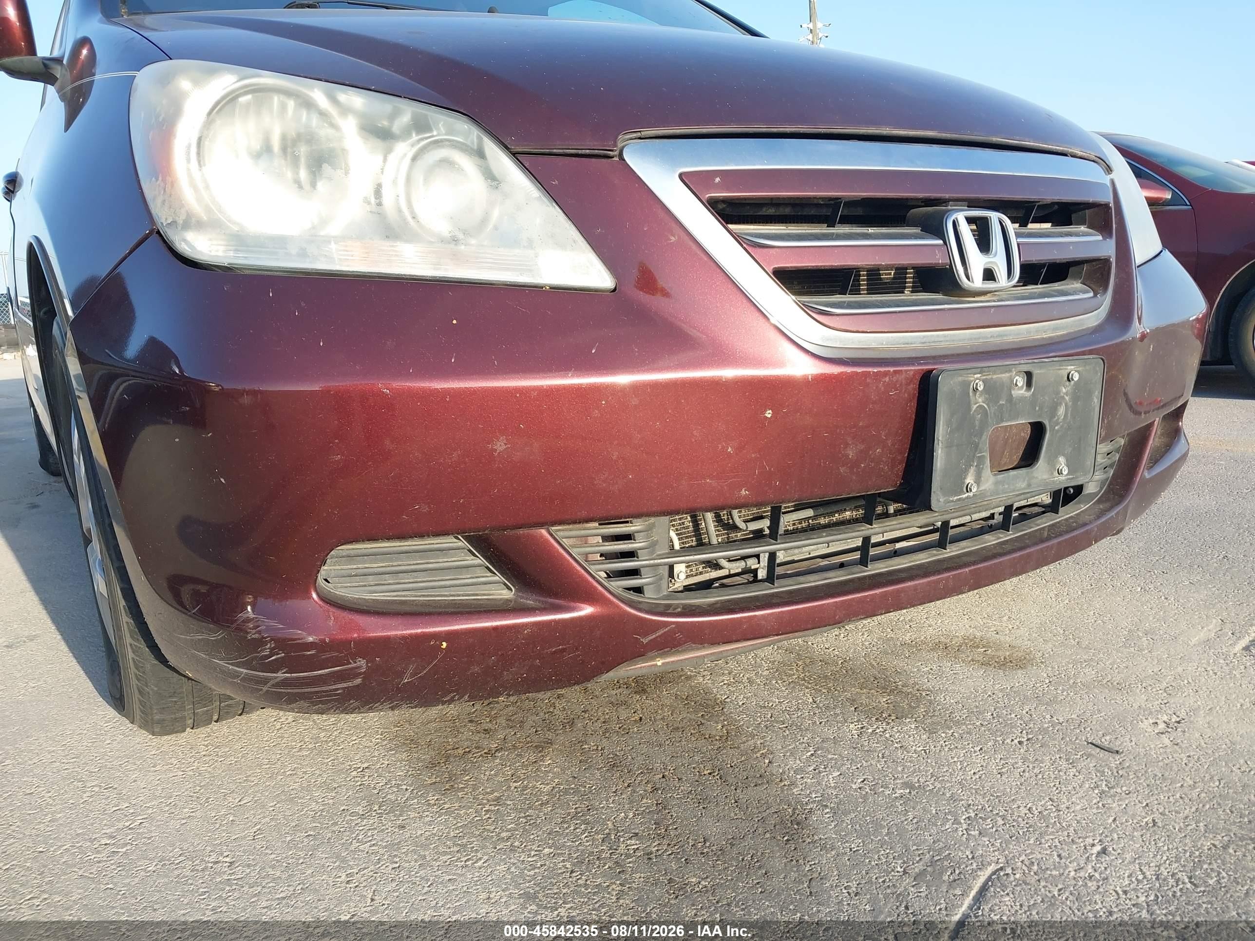 2007 Honda Odyssey Ex-l Burgundy vin: 5FNRL38757B437828