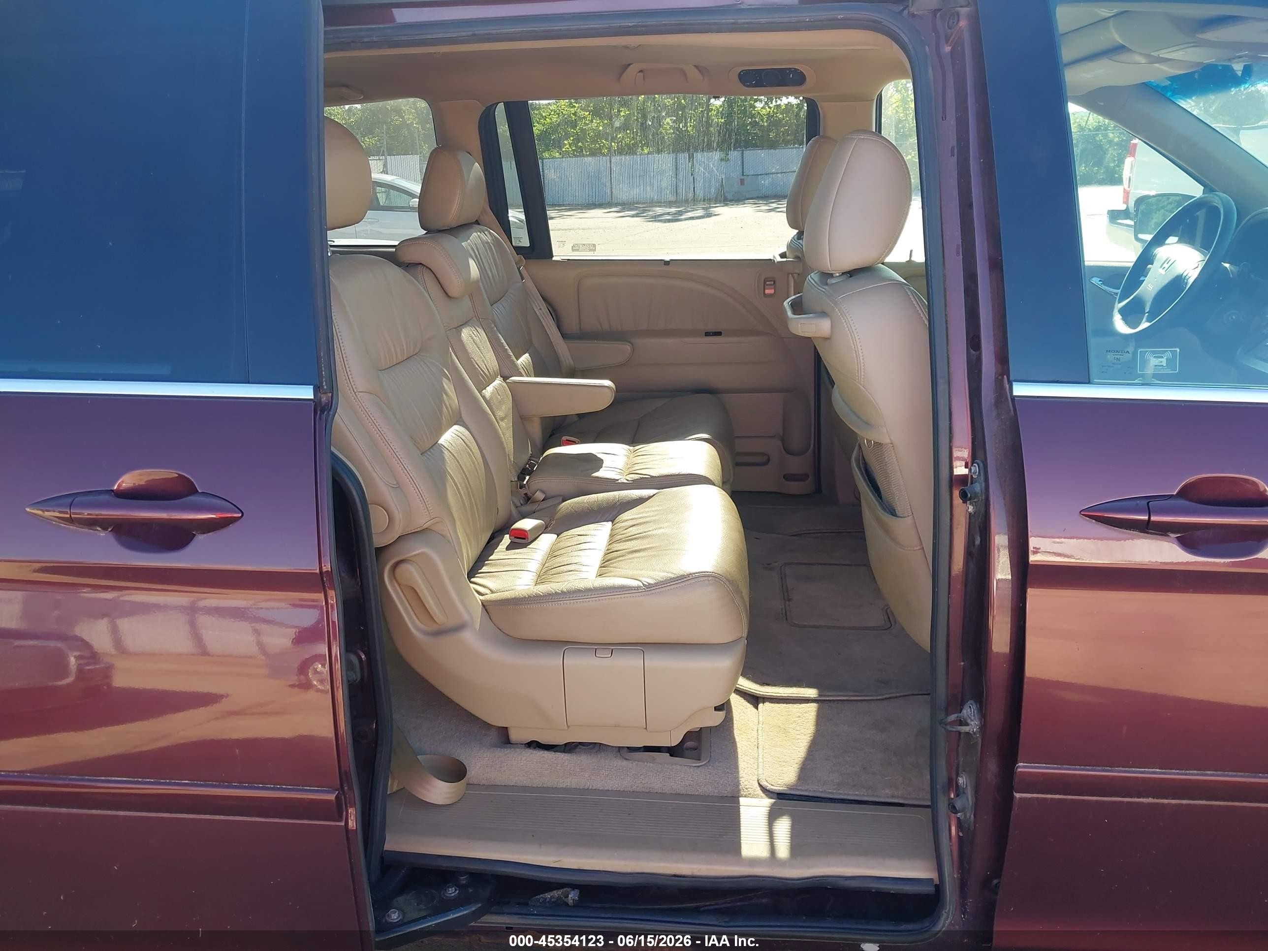 2007 Honda Odyssey Ex-l Red vin: 5FNRL38757B442012