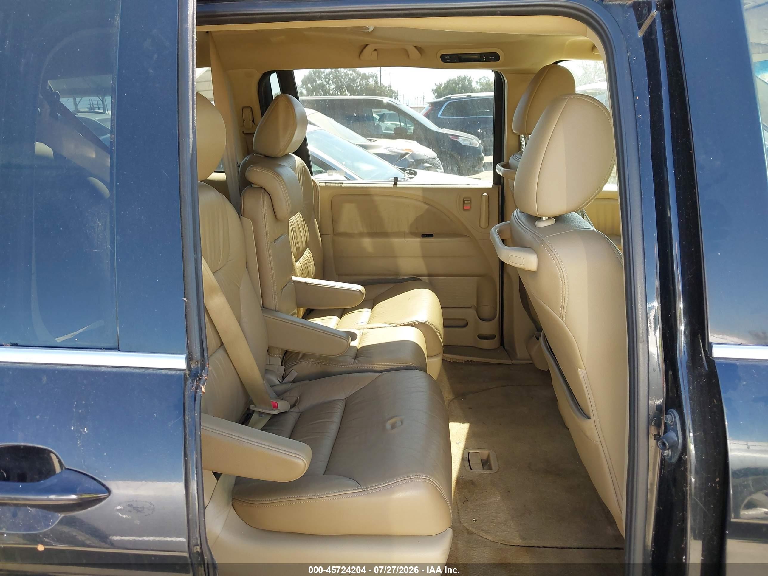 2008 Honda Odyssey Ex-l Black vin: 5FNRL38758B022414