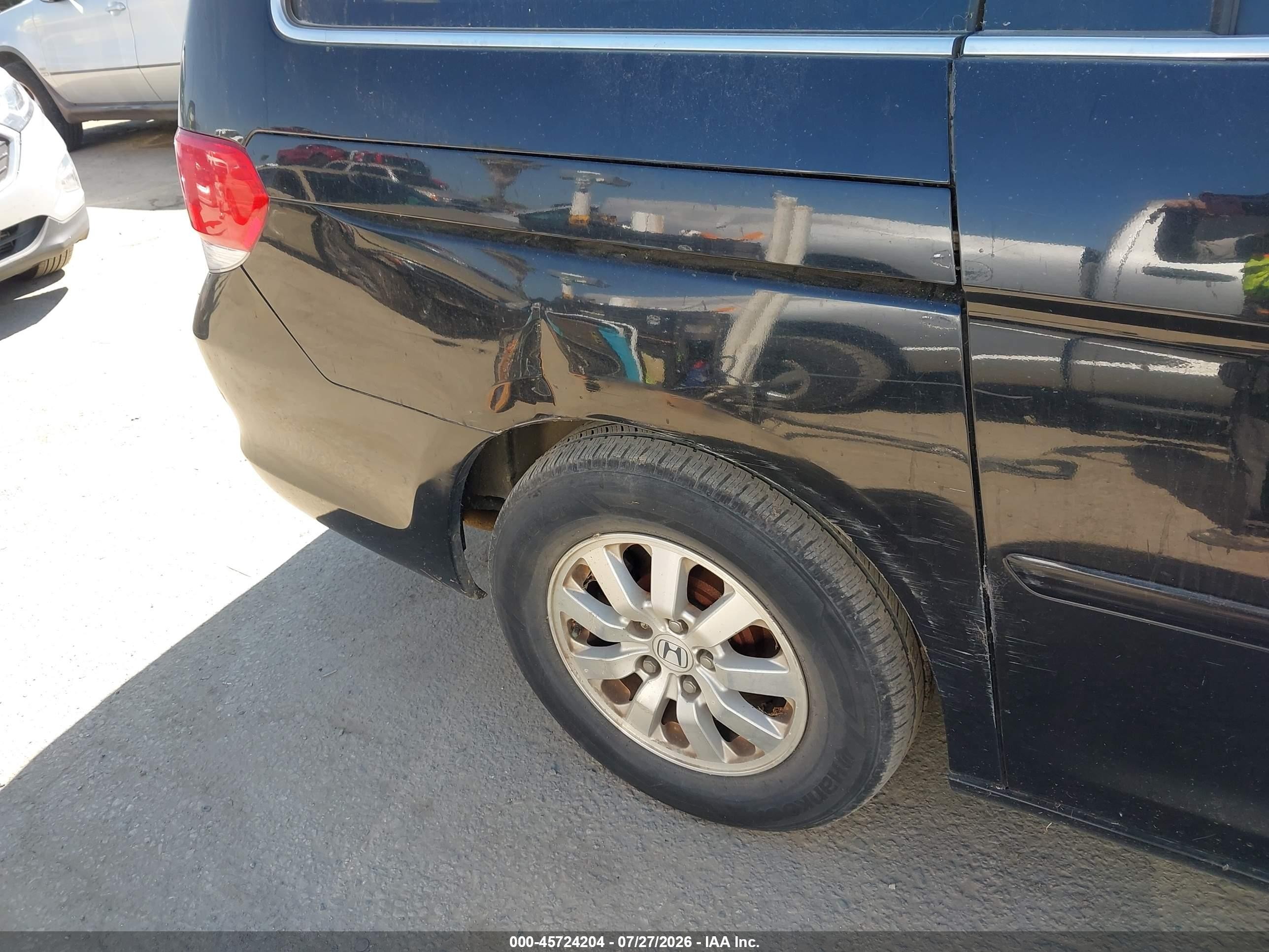 2008 Honda Odyssey Ex-l Black vin: 5FNRL38758B022414