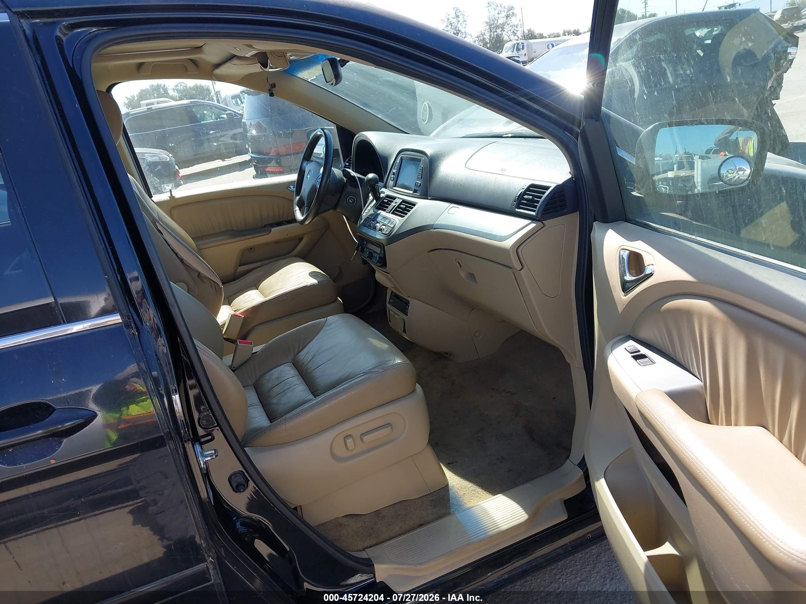 2008 Honda Odyssey Ex-l Black vin: 5FNRL38758B022414