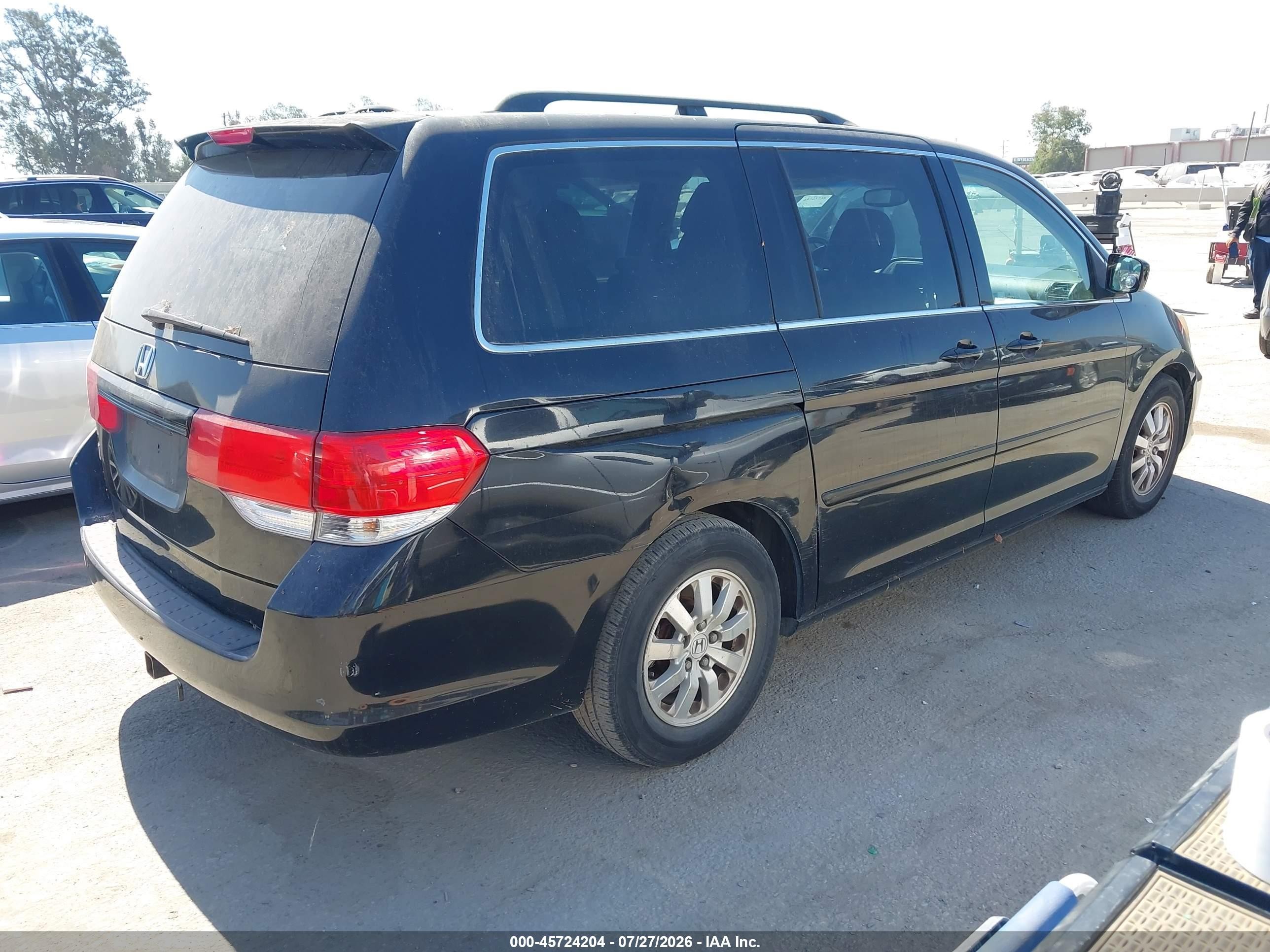 2008 Honda Odyssey Ex-l Black vin: 5FNRL38758B022414