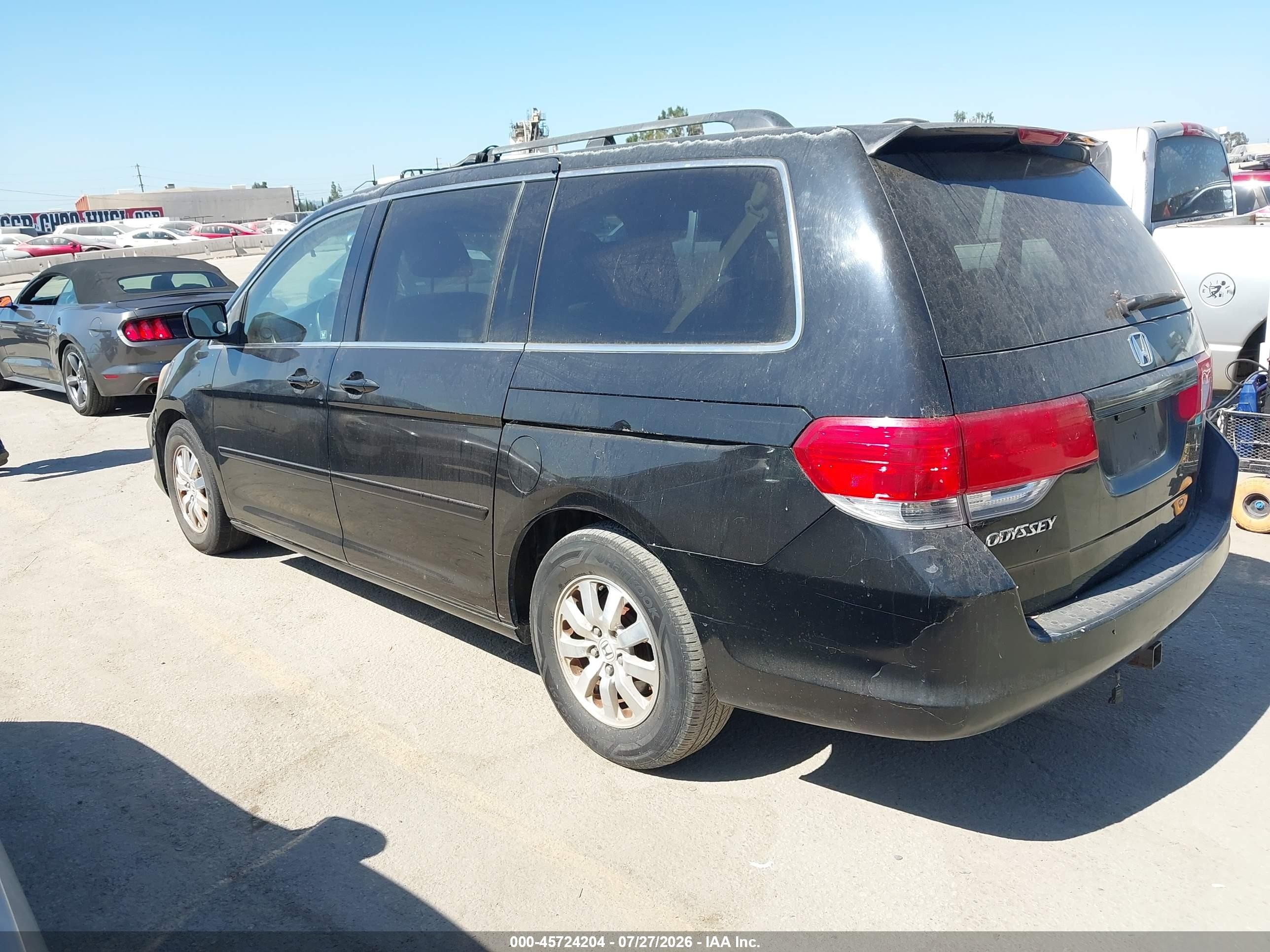 2008 Honda Odyssey Ex-l Black vin: 5FNRL38758B022414