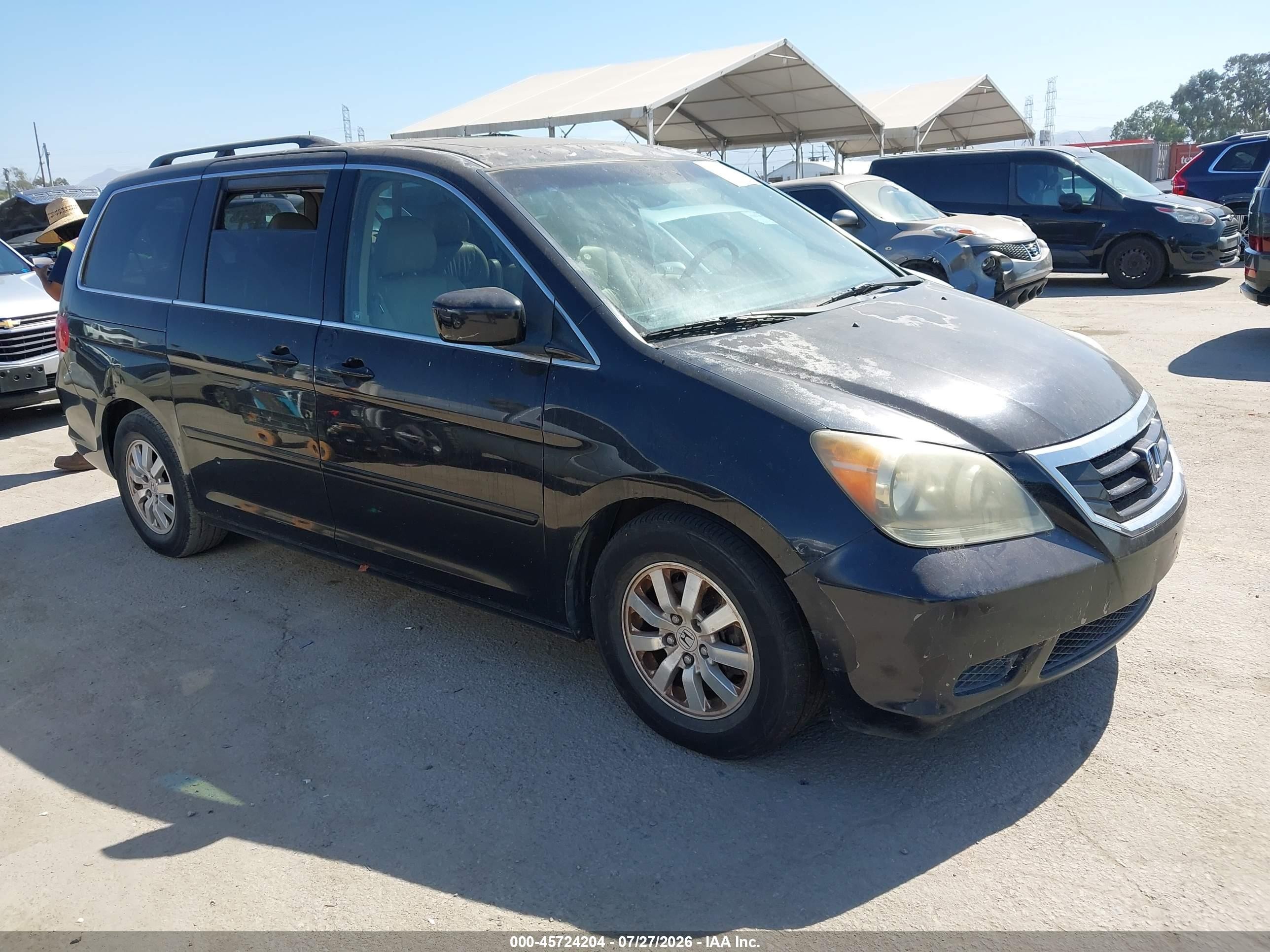 2008 Honda Odyssey Ex-l Black vin: 5FNRL38758B022414