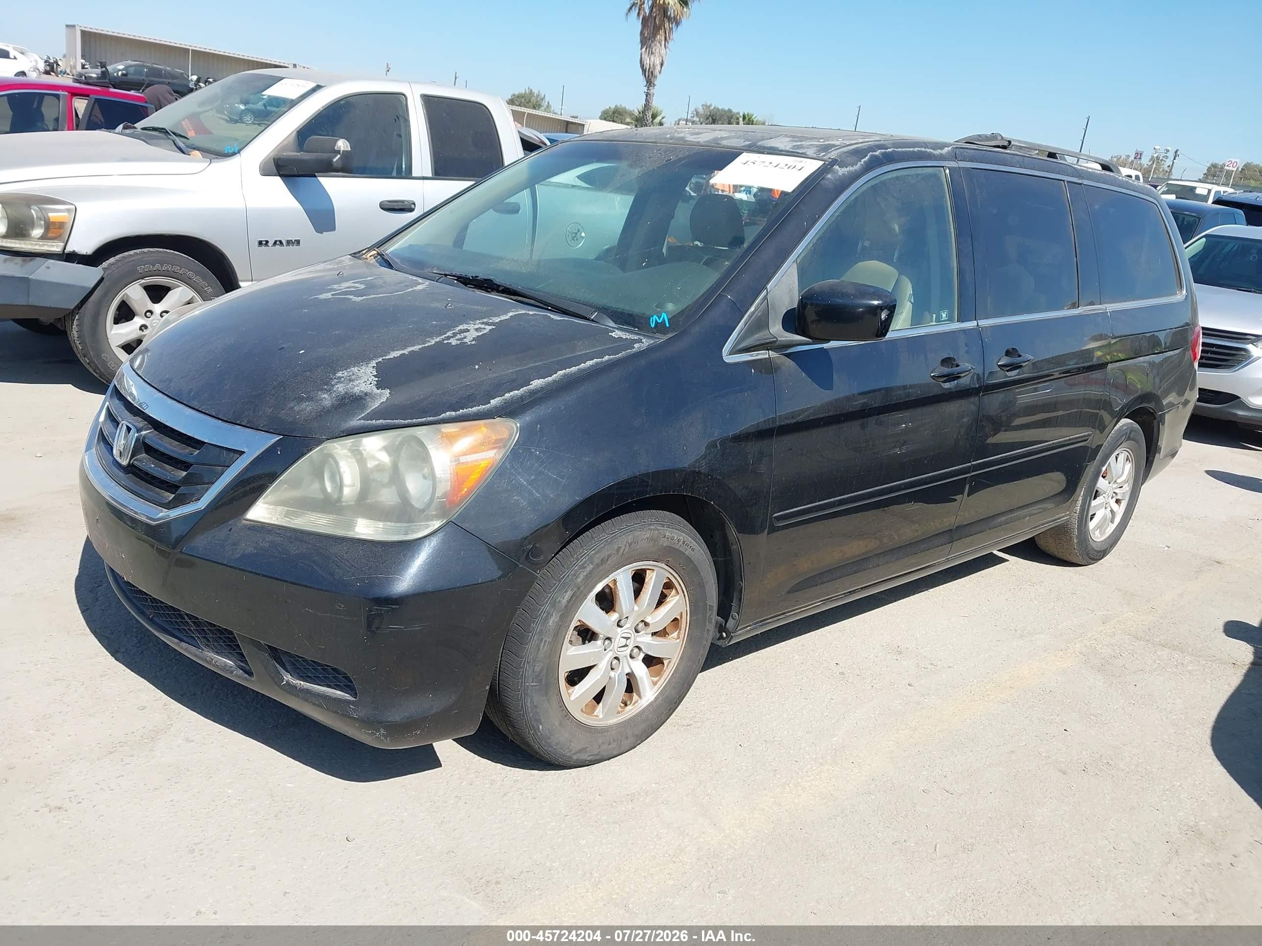 2008 Honda Odyssey Ex-l Black vin: 5FNRL38758B022414