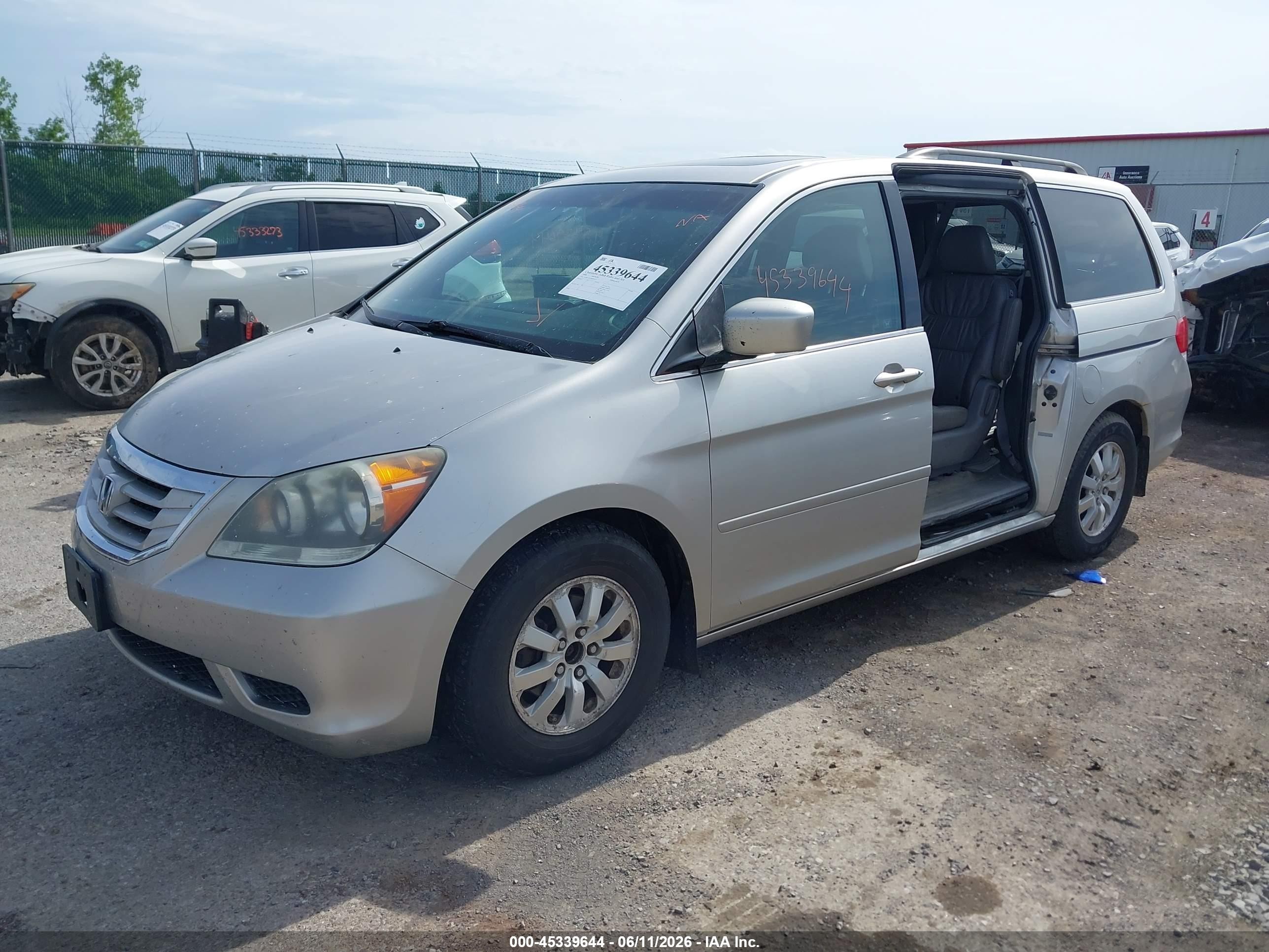 2008 Honda Odyssey Ex-l Silver vin: 5FNRL38758B034322
