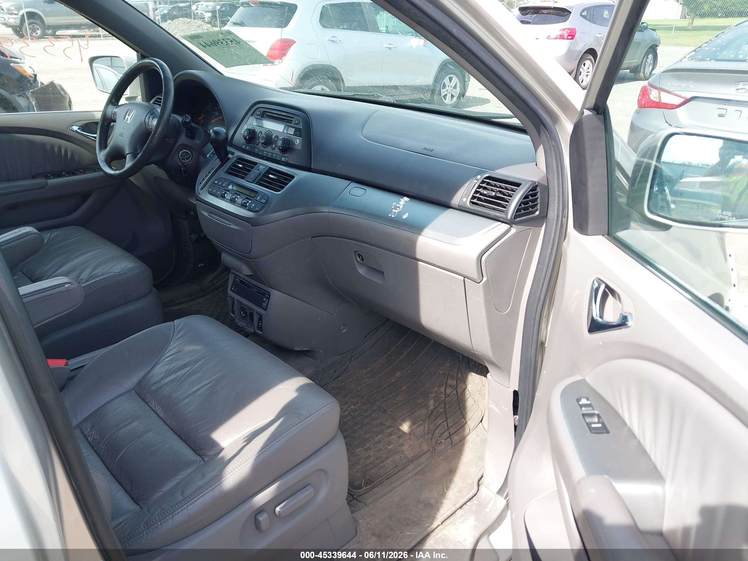 2008 Honda Odyssey Ex-l Silver vin: 5FNRL38758B034322