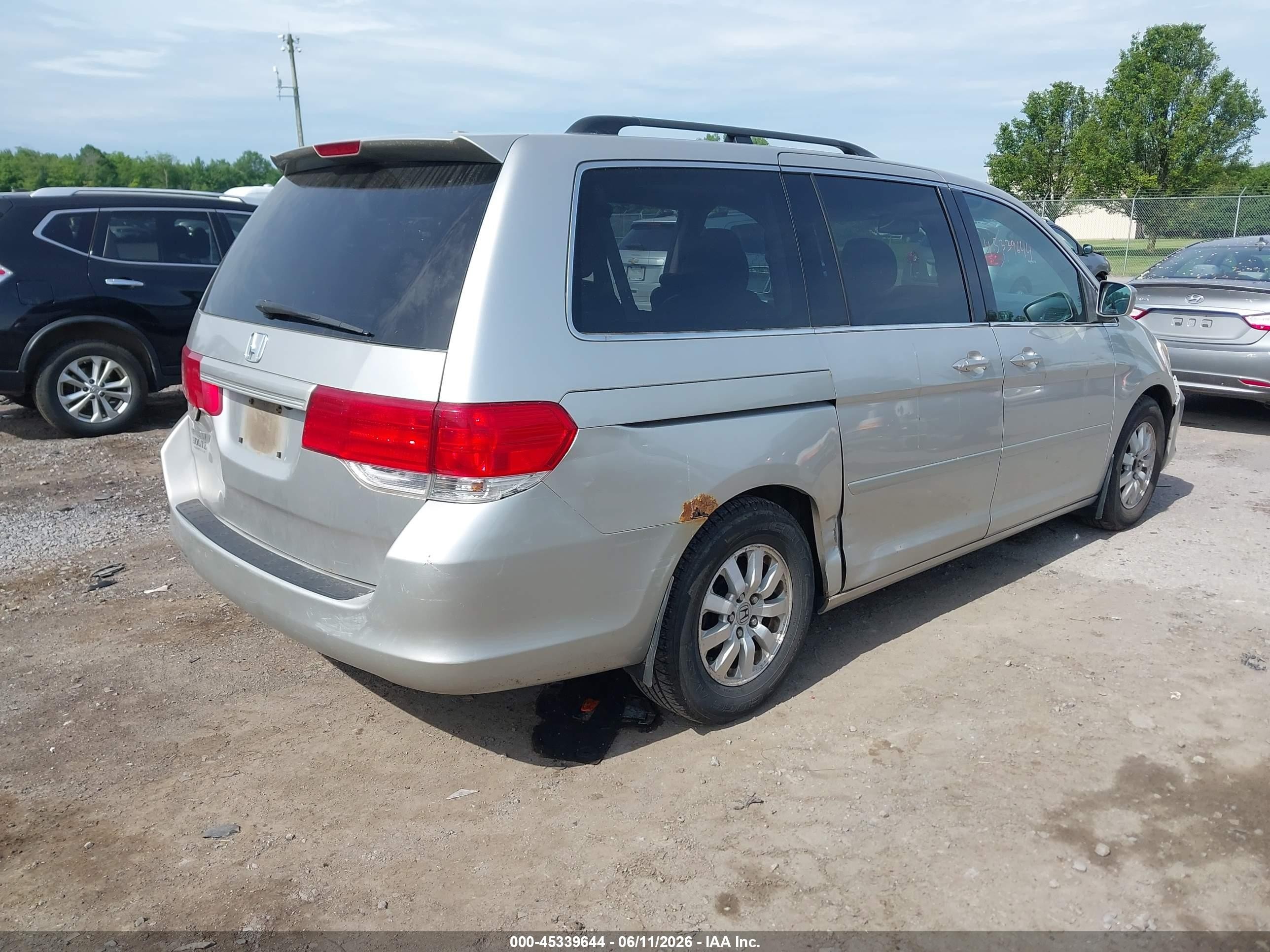 2008 Honda Odyssey Ex-l Silver vin: 5FNRL38758B034322