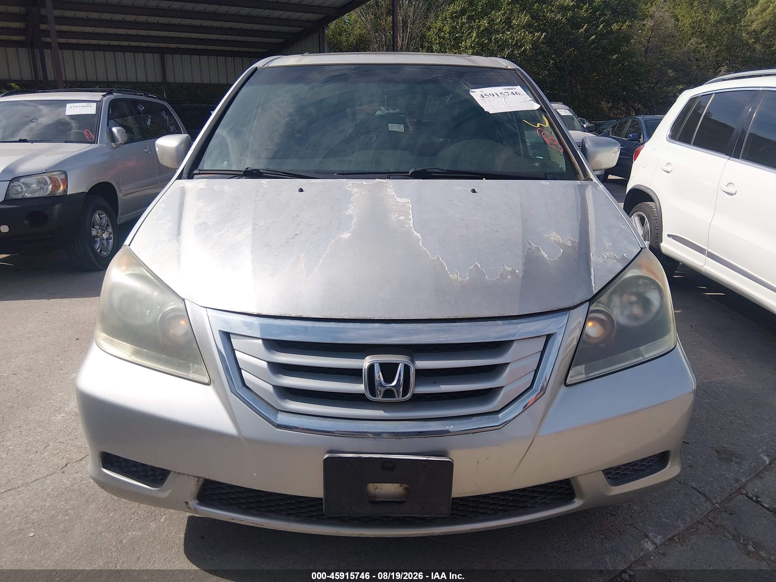 2008 Honda Odyssey Ex-l Серый vin: 5FNRL38758B091572
