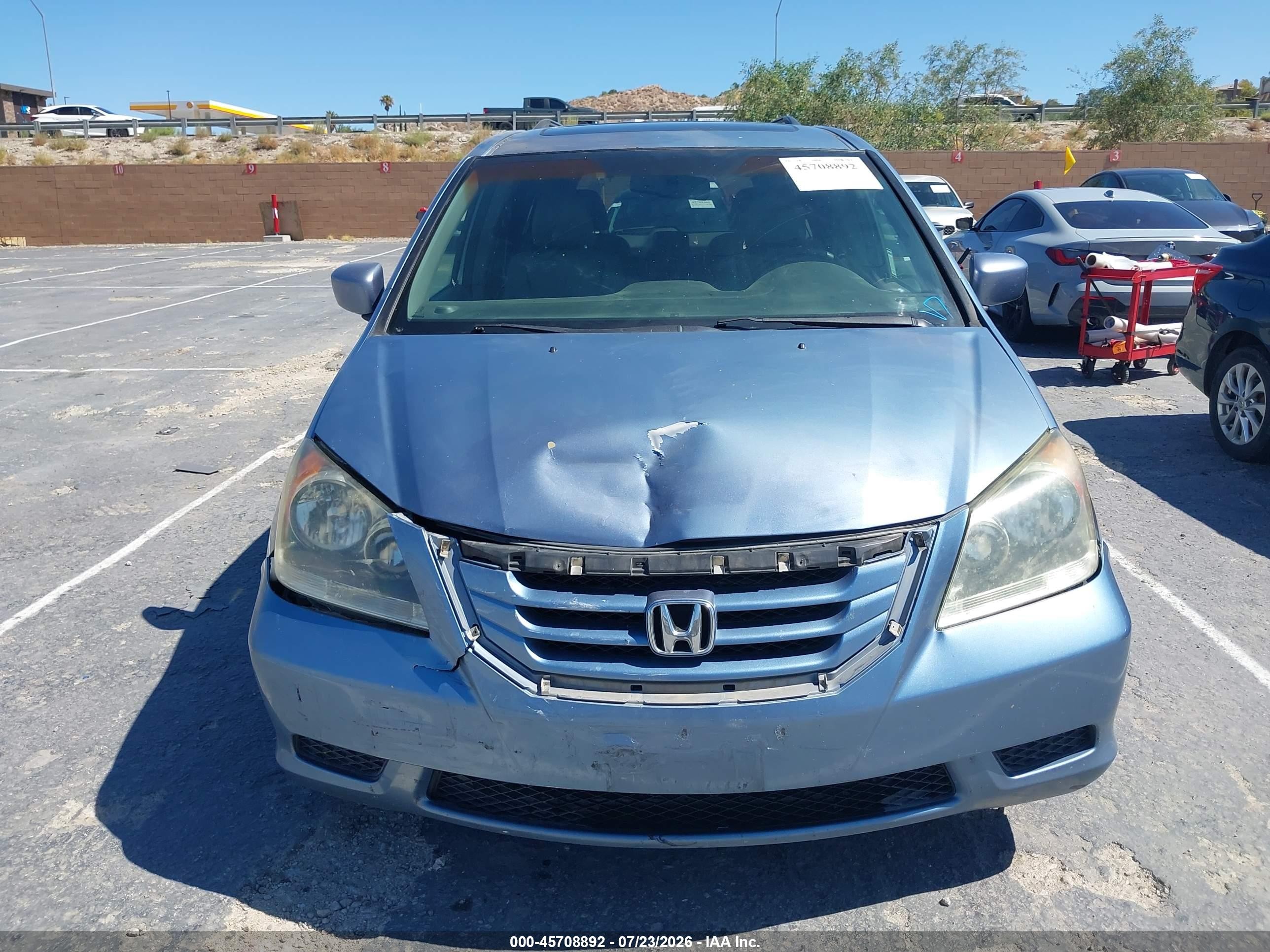 2009 Honda Odyssey Ex-l Blue vin: 5FNRL38759B008126