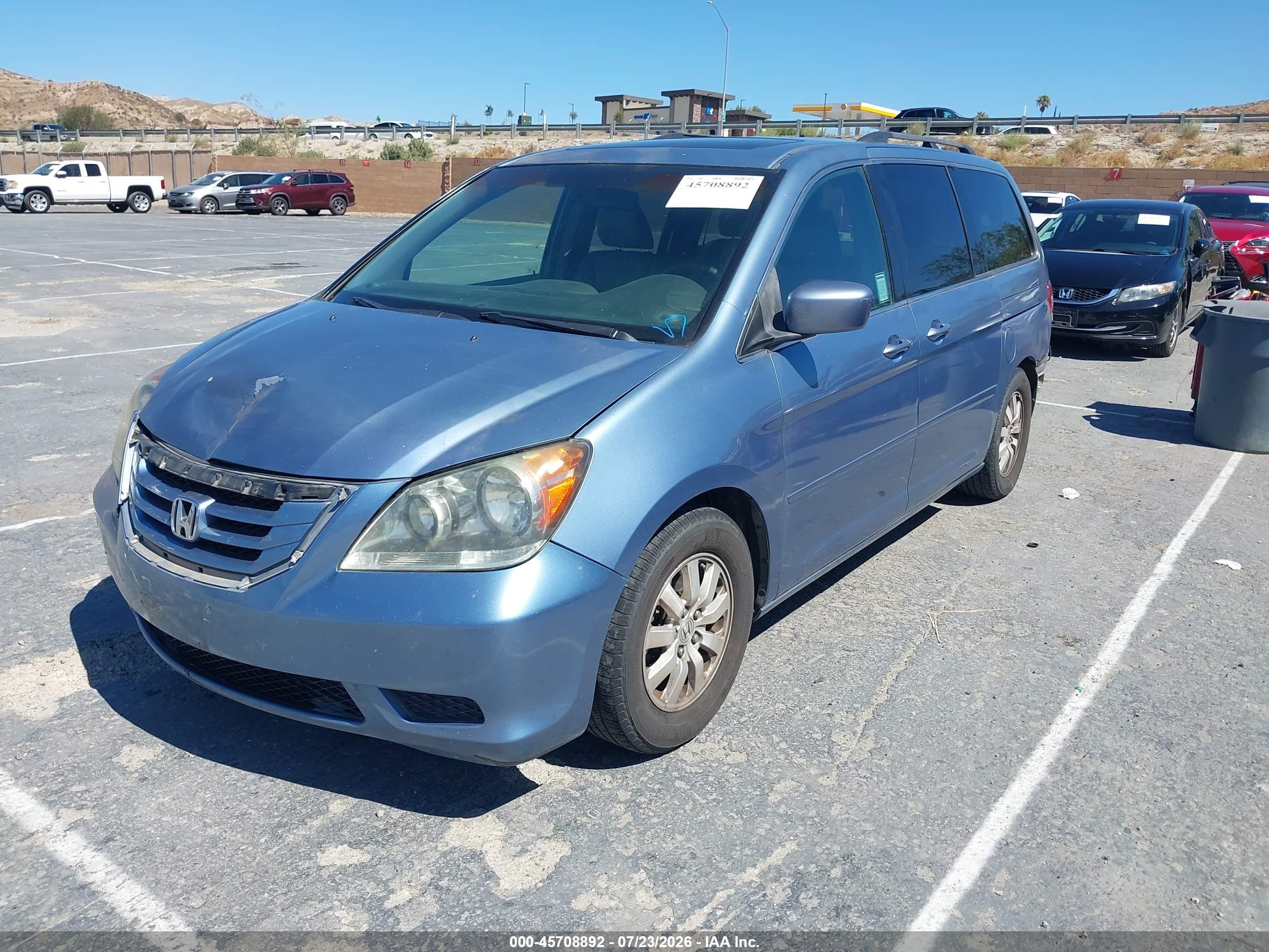 2009 Honda Odyssey Ex-l Blue vin: 5FNRL38759B008126