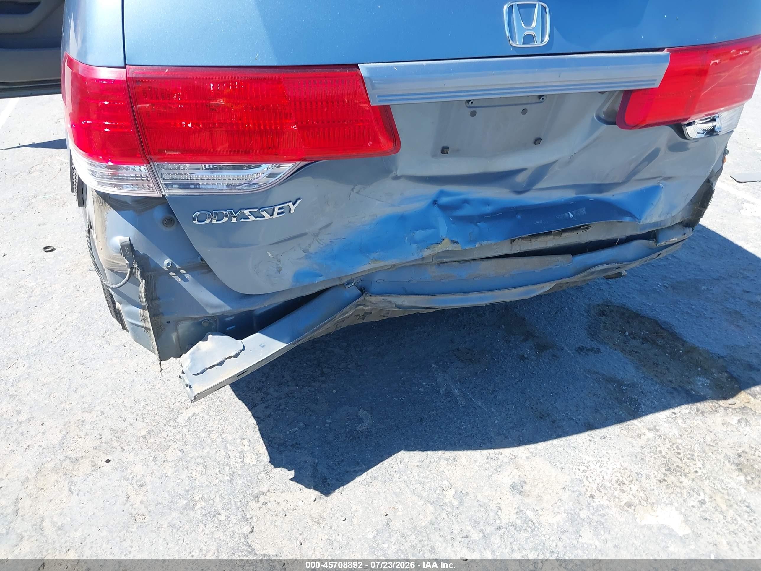 2009 Honda Odyssey Ex-l Blue vin: 5FNRL38759B008126