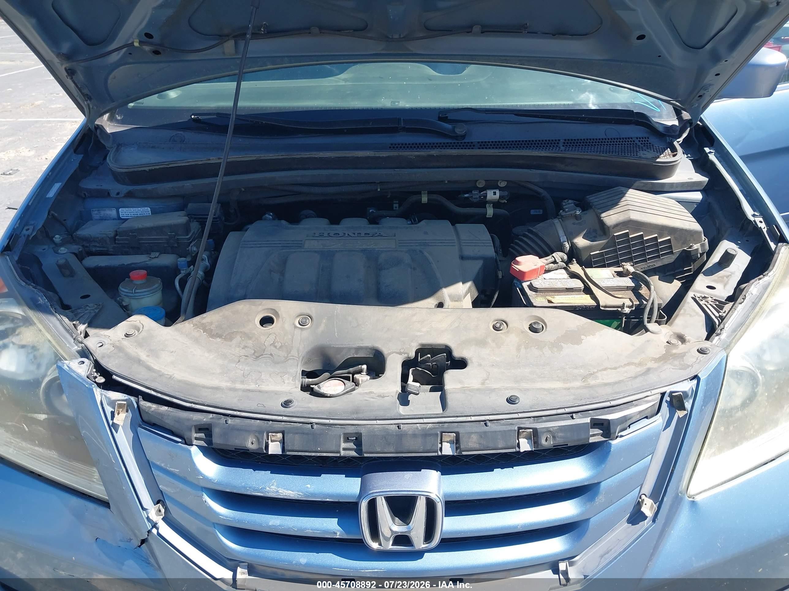 2009 Honda Odyssey Ex-l Blue vin: 5FNRL38759B008126