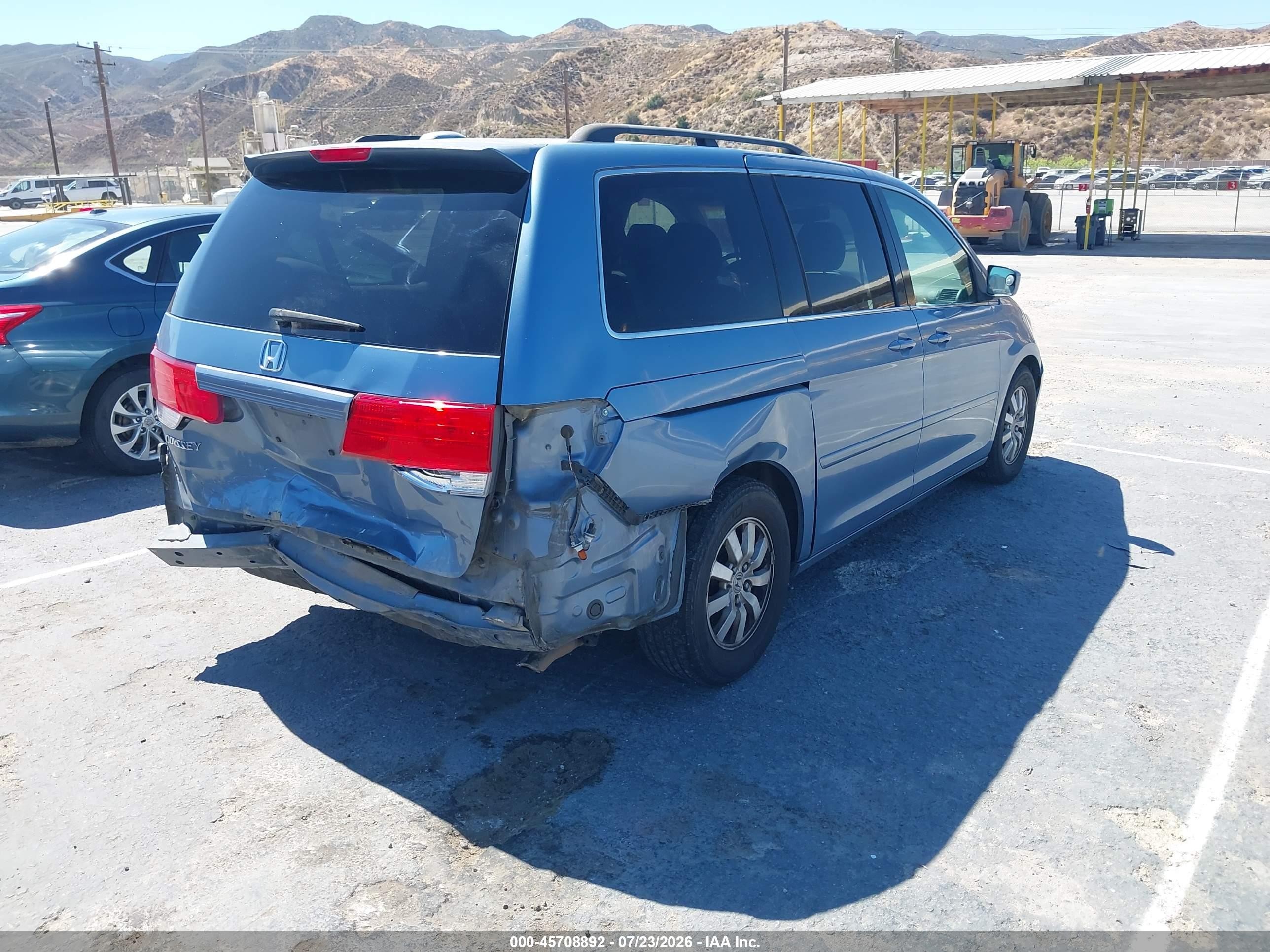 2009 Honda Odyssey Ex-l Blue vin: 5FNRL38759B008126