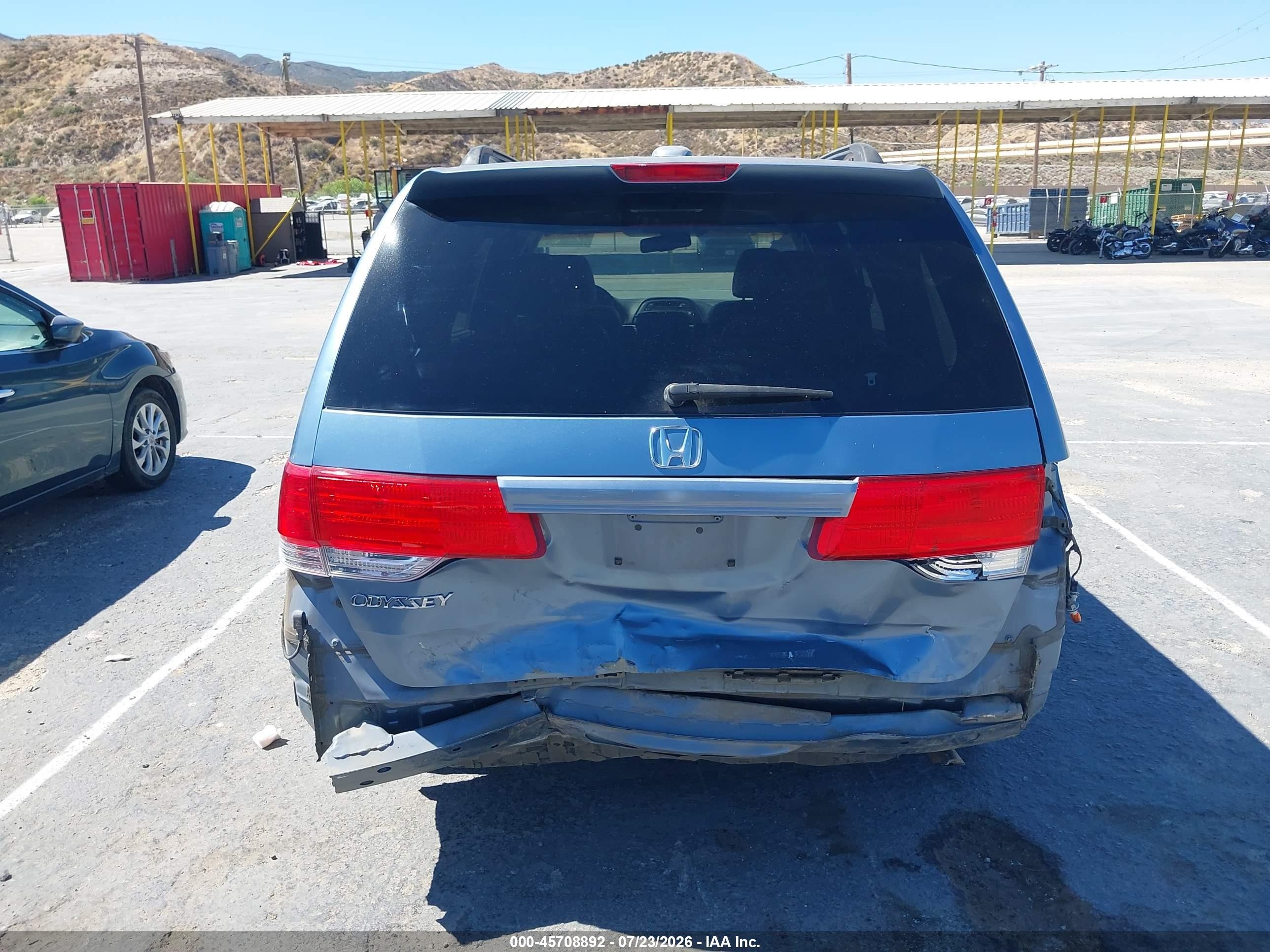 2009 Honda Odyssey Ex-l Blue vin: 5FNRL38759B008126